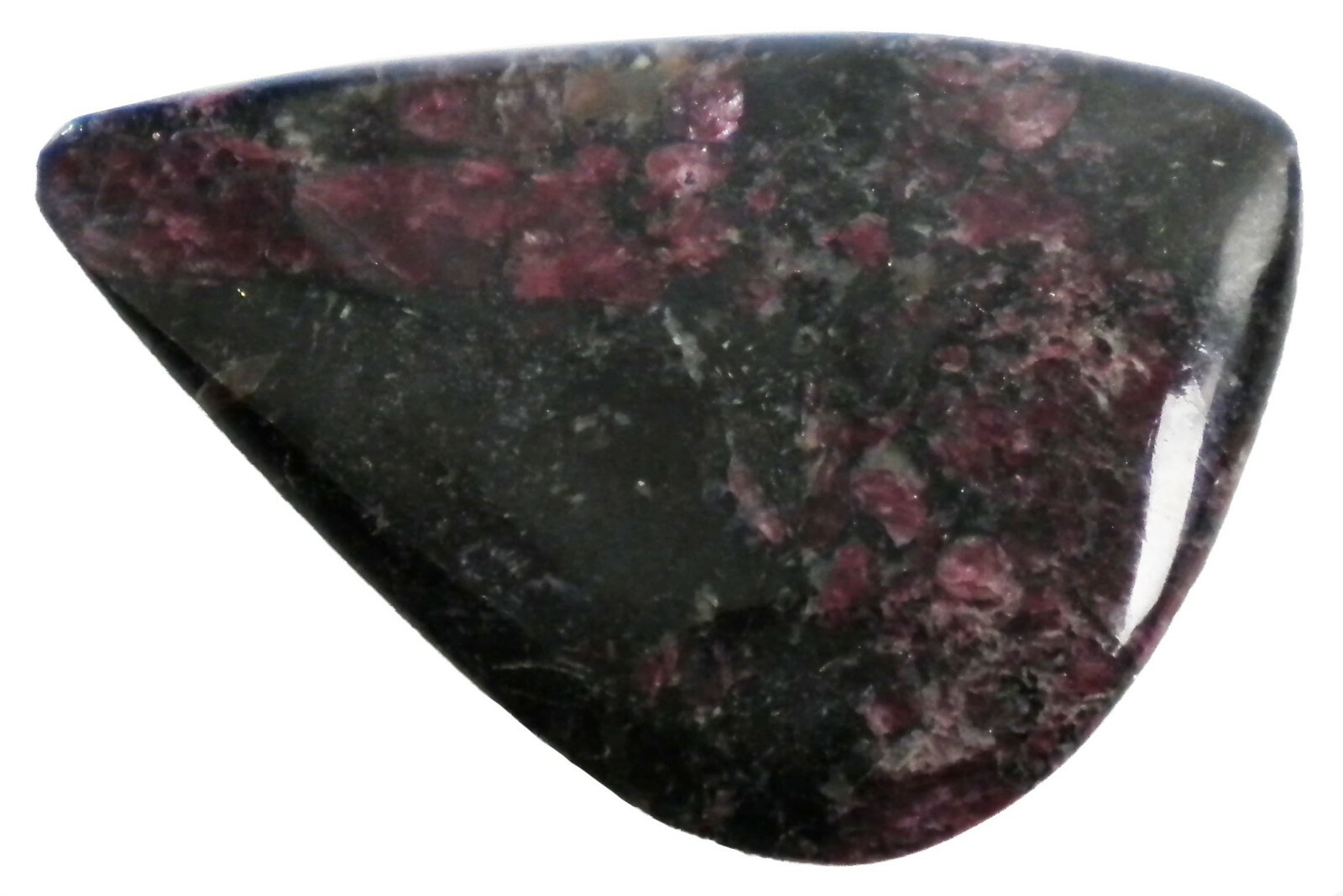 Eudialyte Polished Display Specimen – 24 grams – 1.5″ x 2.25″ x 0.2″ – EUD006