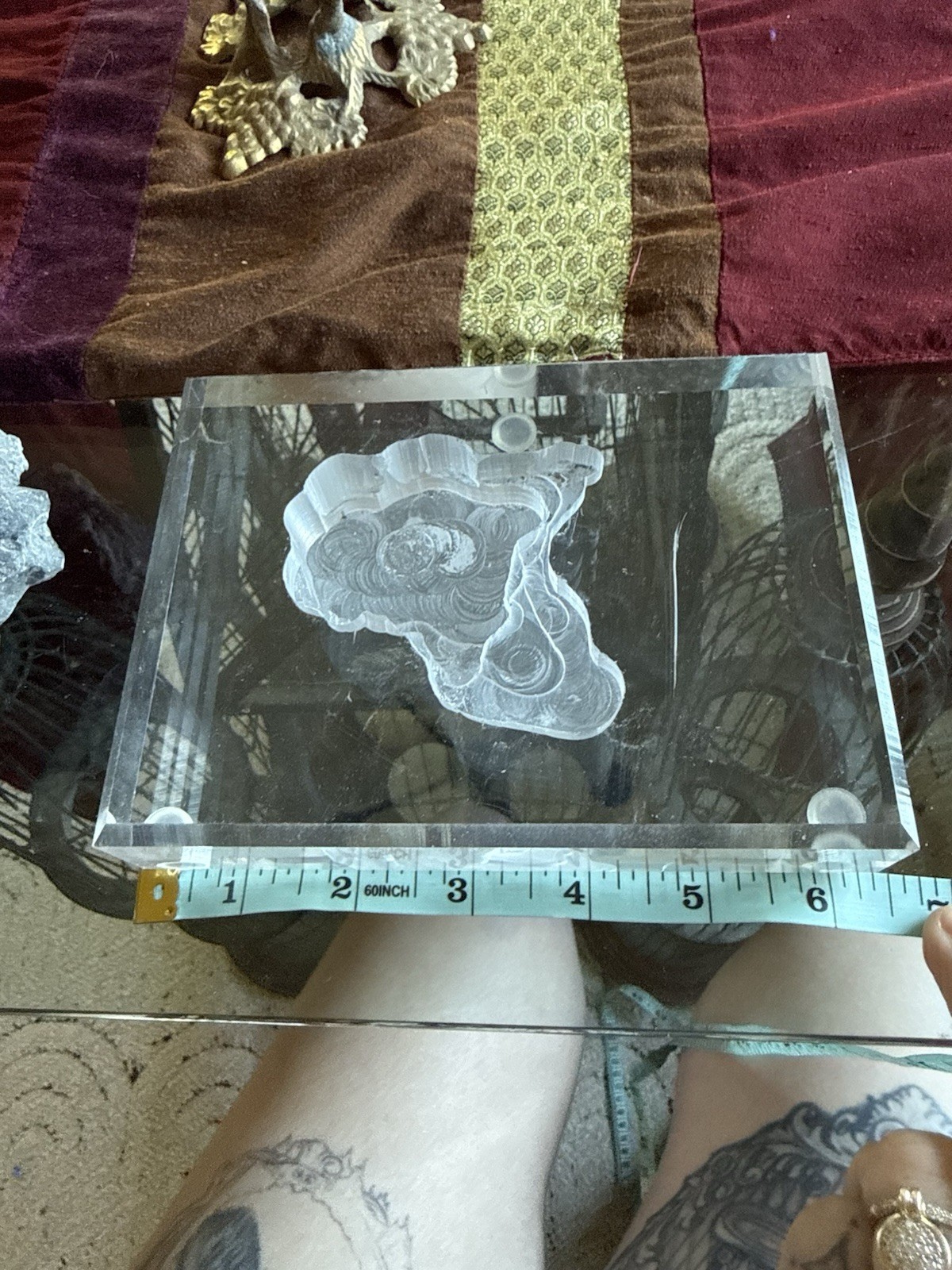 Stunning Collectors Red Benz Calcite Crystal Specimen w/Acrylic Stand 4.8lb