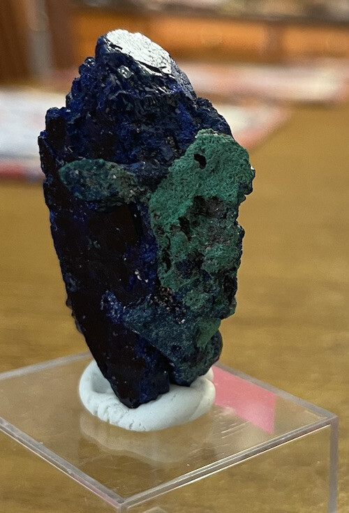 ~ 1 5/8” high x 1 1/4” x 3/4” depth, AZURITE, Milpillas Mine, Mexico