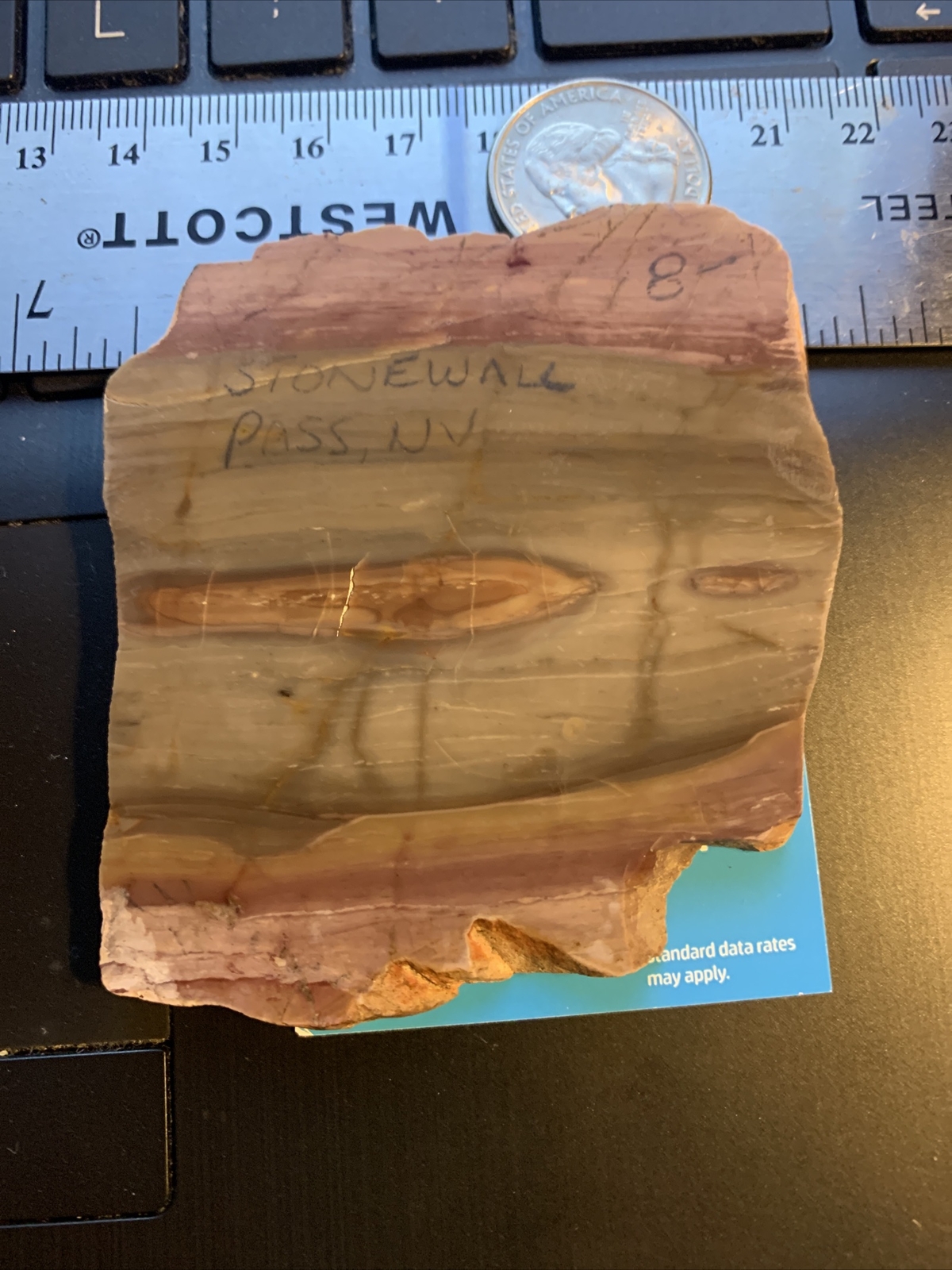 Jasper 2 1/2 X 3x 3/16 Inch Slab For Cab Stonewall Pass Nv ??? Not Polished