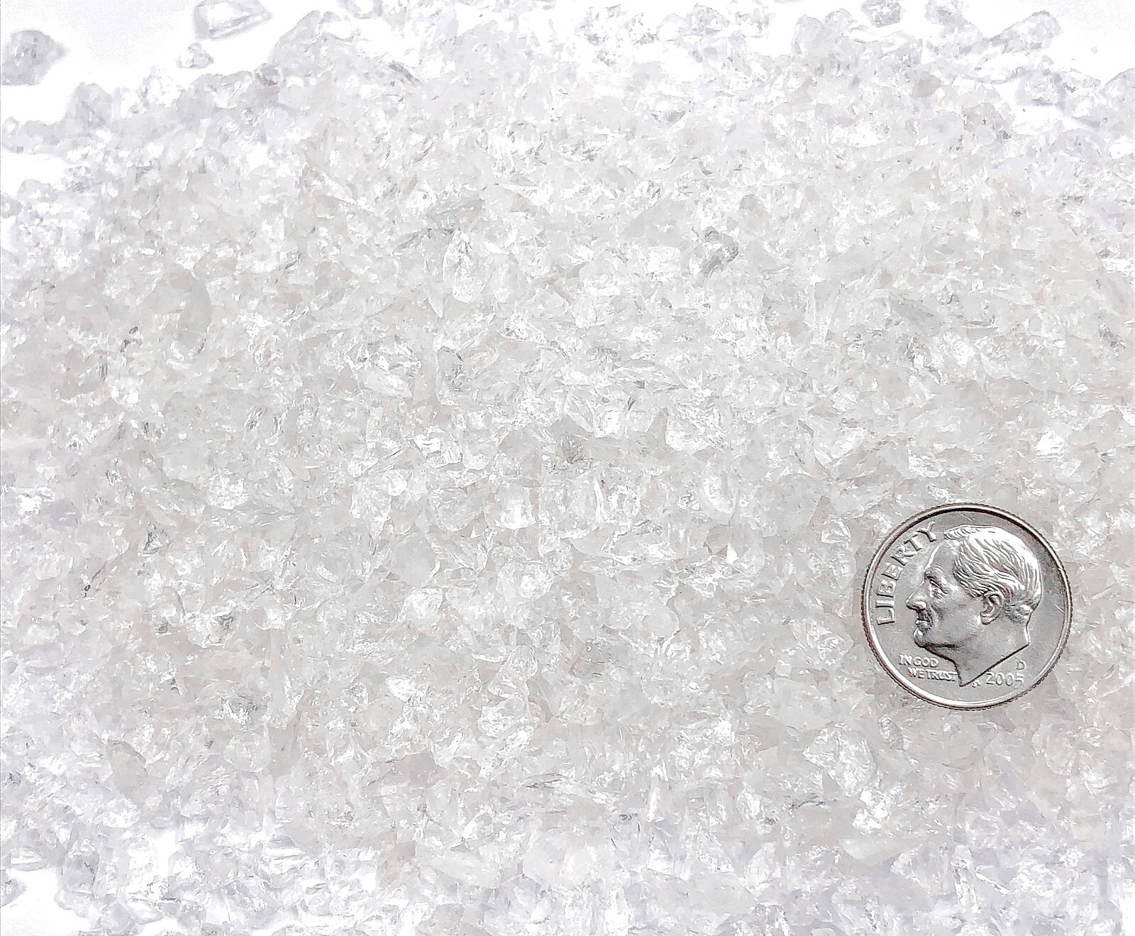 Crushed Clear Quartz Chips (Rock Crystal), 2mm-4mm for Resin Art, Inlay, Crafts