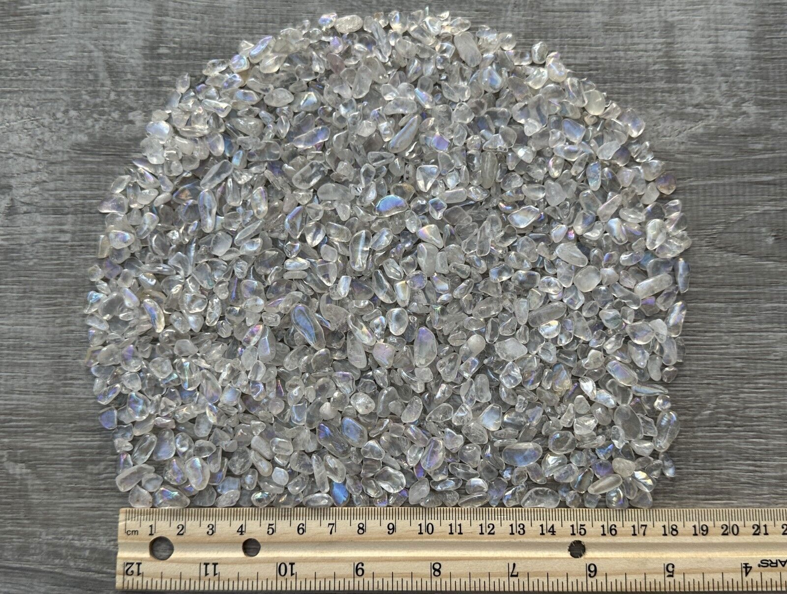Grade A++ Angel Aura Crystal Semi Tumbled Gemstone Mini Chips 4 – 10 mm,Bulk Lot