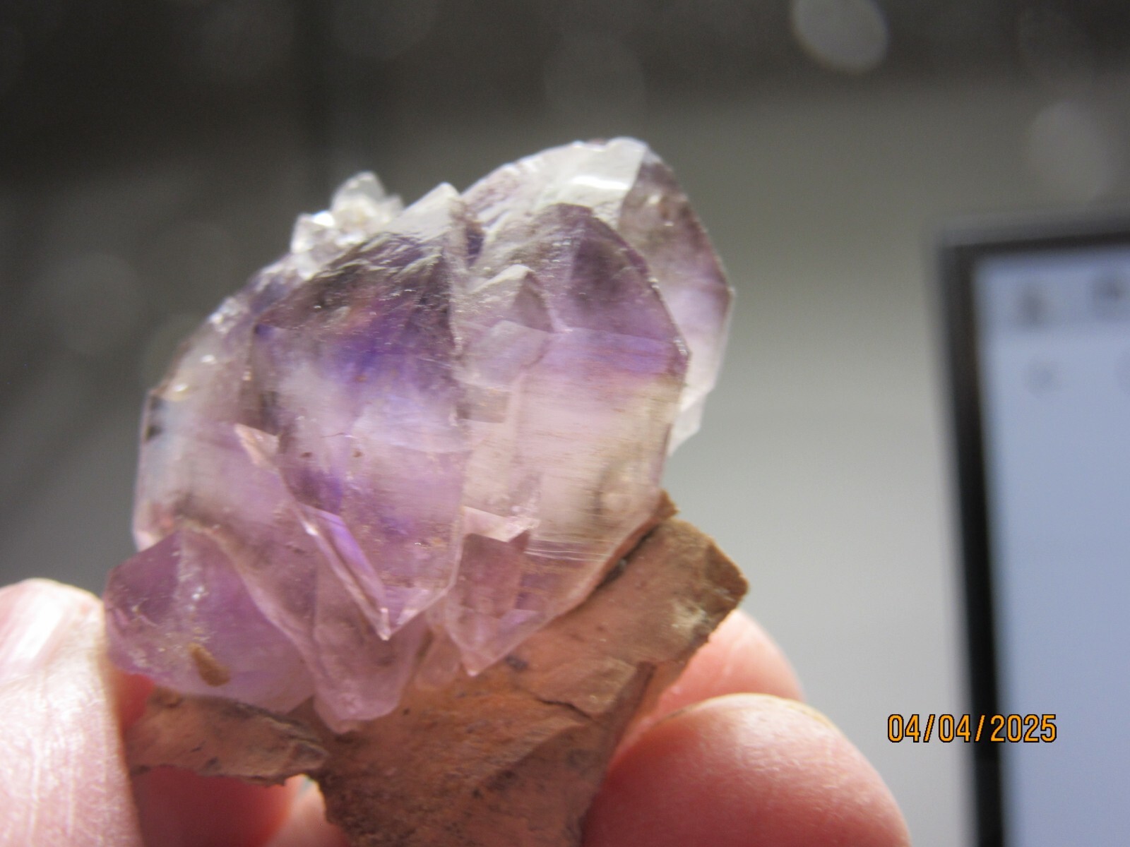 Czechoslovakia Amethyst Quartz 1 5/8″ Cluster on Matrix Collectible CAQCM-7s