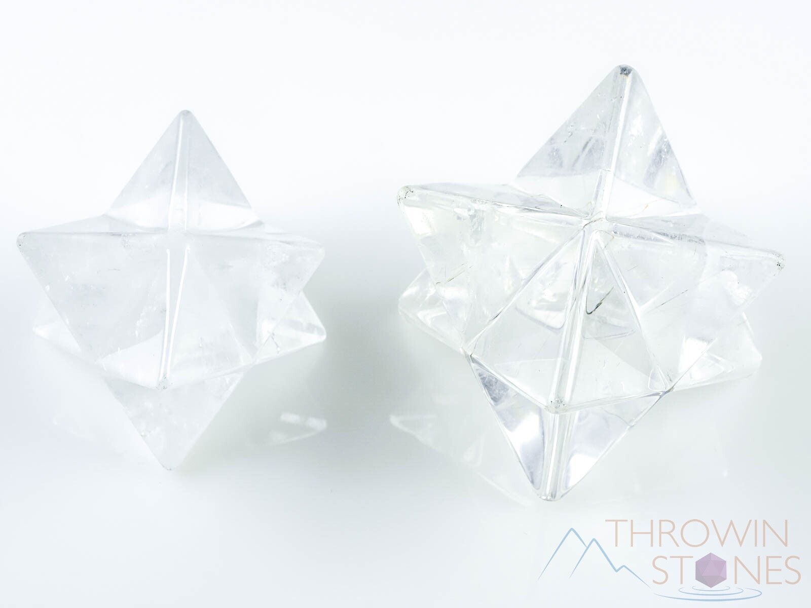 CLEAR QUARTZ Crystal Merkaba – Star, Sacred Geometry, Metaphysical, E0877