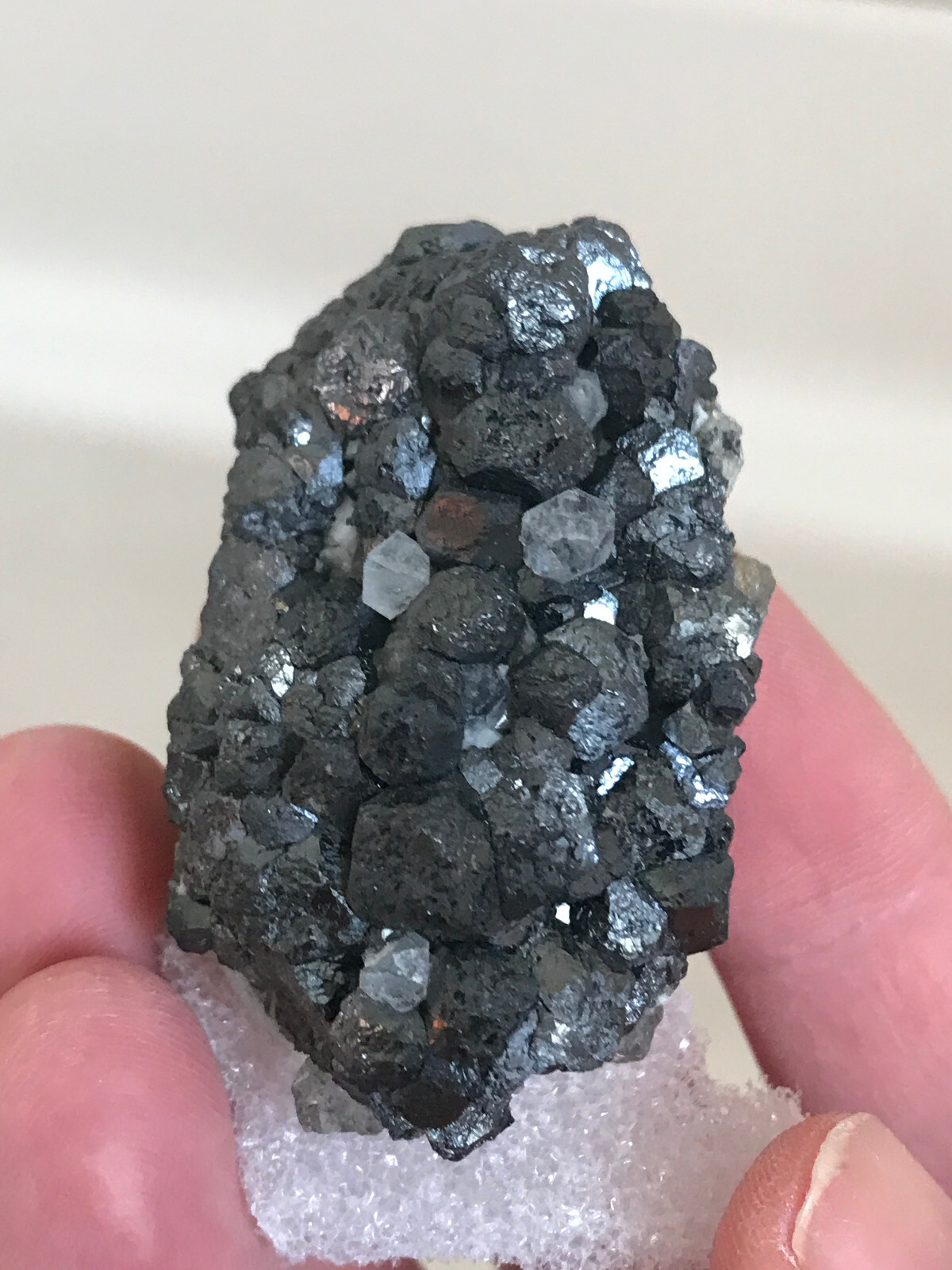 Beta Quartz, on Magnetite xtls, Huanggang mines, Inner Mongolia, China