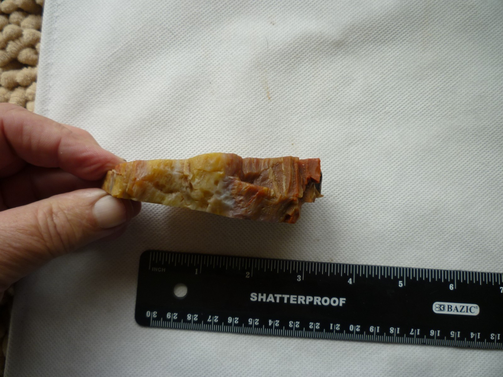 Arizona Rainbow Petrified Wood Agatized 1 Rutilated slab 140 grams Exceptional!