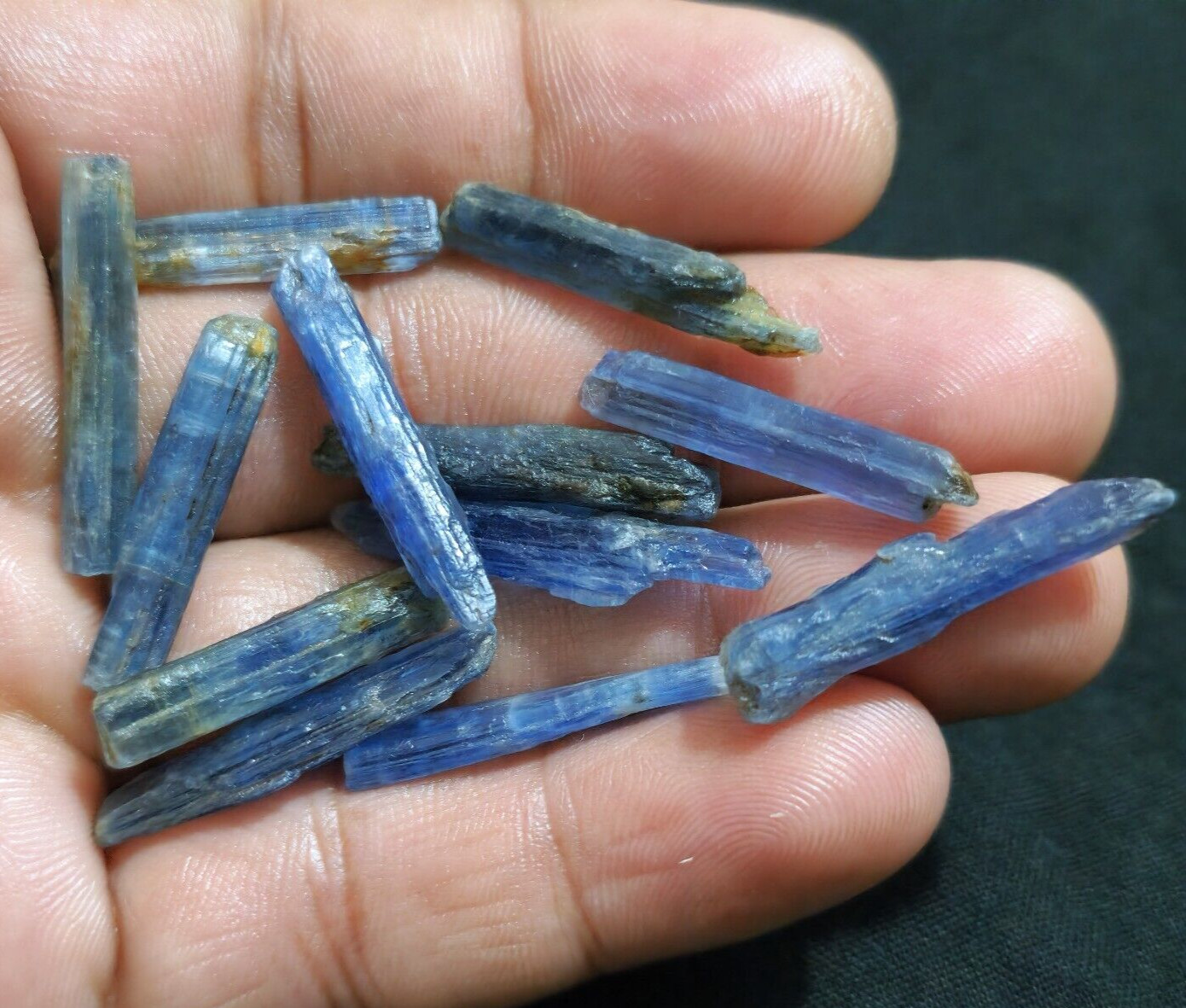 Ultimate Blue Kyanite Raw 12 Piece Lot Size 25-30 MM Loose Gemstone For Jewelry