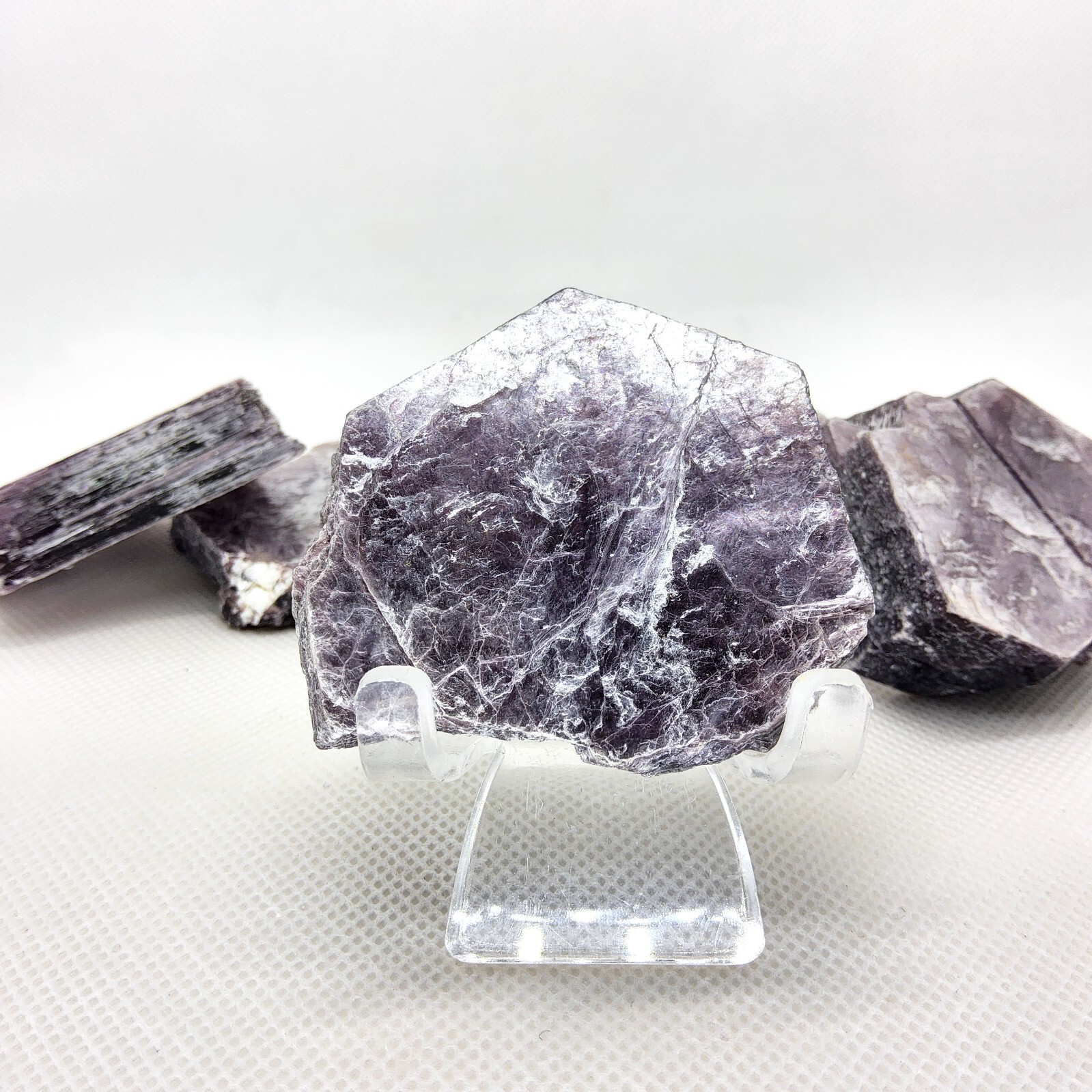 Lepidolite, mica, 5 pieces, lot, specimen, display, mineral, purple, #R-5515