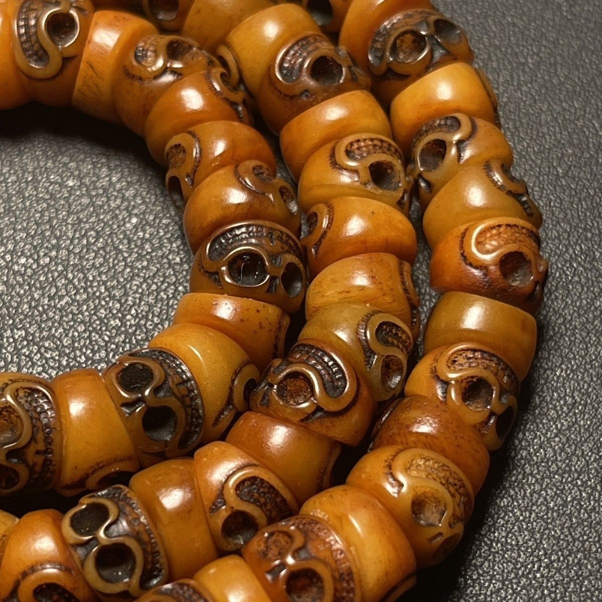 Tibetan Yak Bone 108 Prayer Mala Bead Buddhism for Meditation Necklace Feng Shui