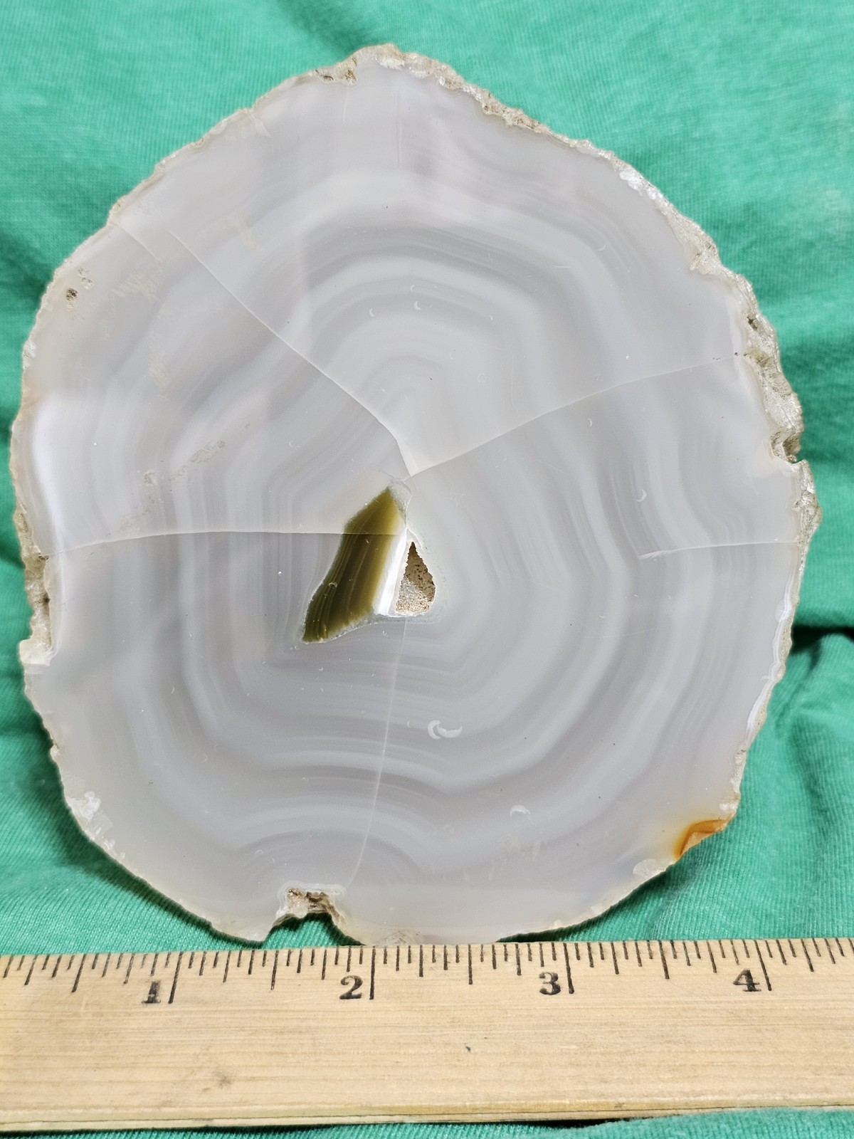 Polished Brazilian Agate Display Half, 2 Pounds, 13.6 Ounces Of Beatty