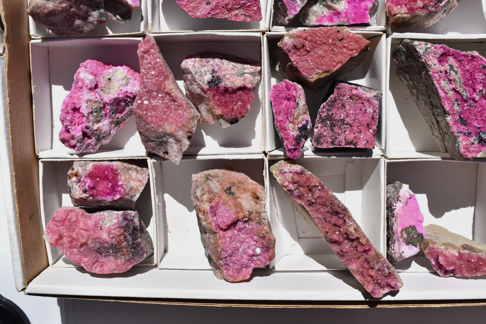 WHOLESALE Cobaltoan Calcite from Congo 3 kg 35 pieces # 5761