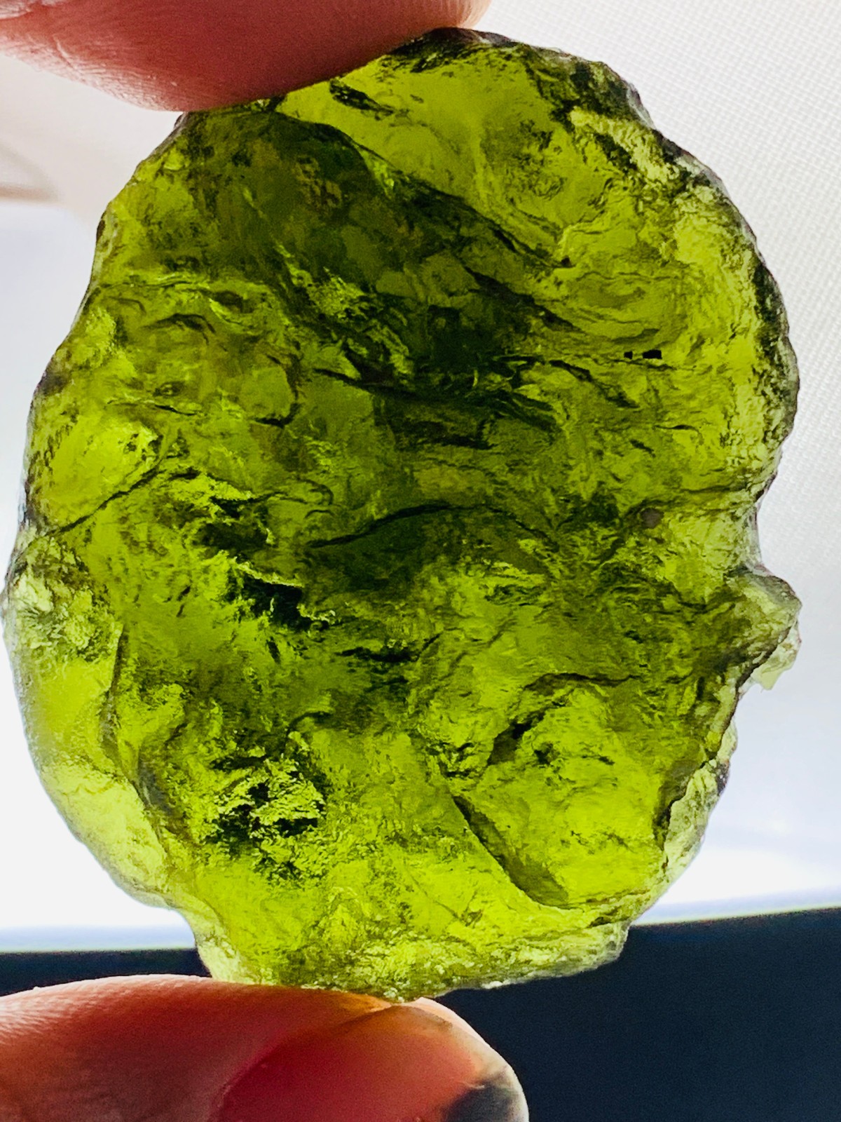 TOP Moldavite Raw Moldavite Crystal from Czech Republic PICcertificate 115CT