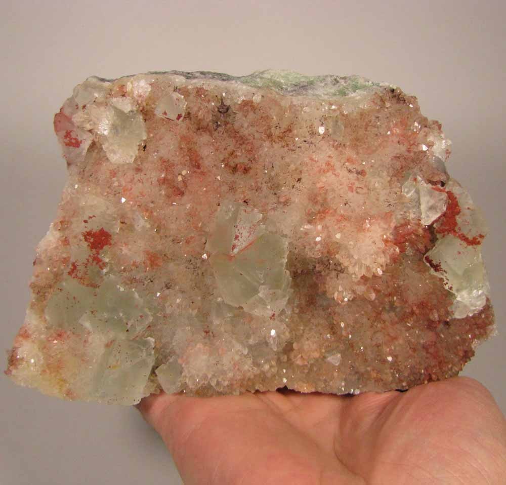 6.3″ Green FLUORITE & QUARTZ Crystals Cluster – Imilchil, Morocco – 3.3 lbs.