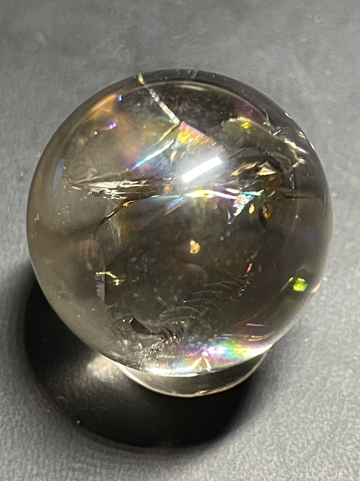 Smoky Quartz Mini Sphere Orb Ball Marble 25.4mm, 22g