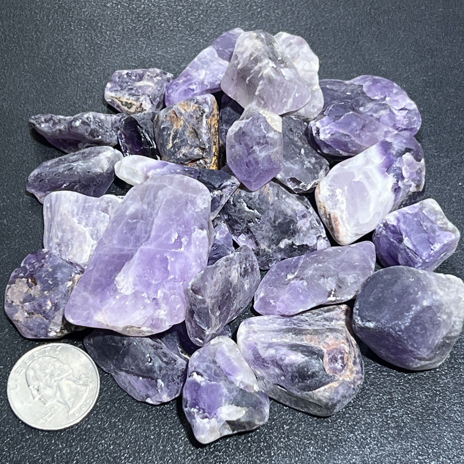 Purple Amethyst Crystal Stones From Rwanda Rough Raw Genuine Mineral