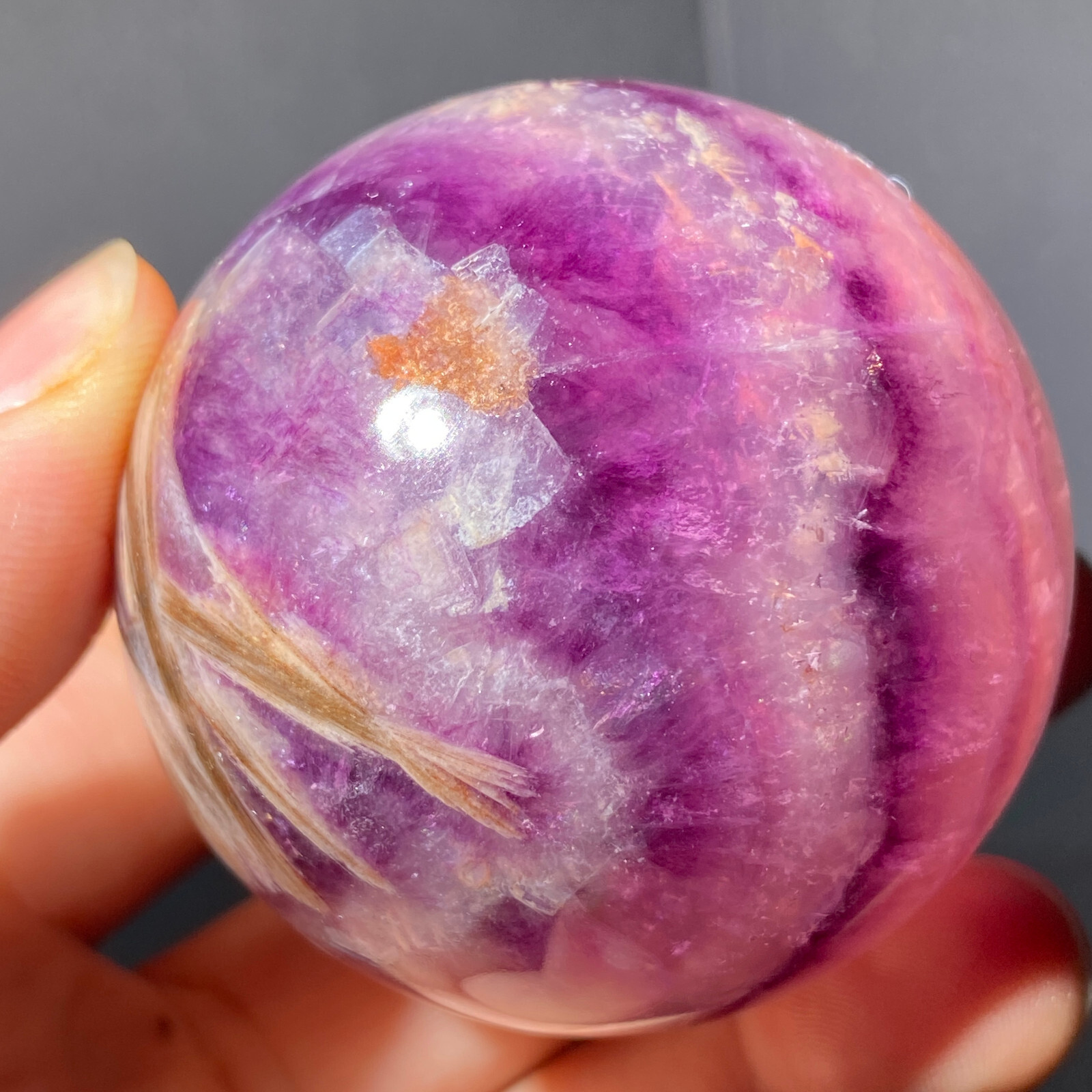 352g Natural Turtle Back Stone Egg Shape Dragon Crystal Crack Healing