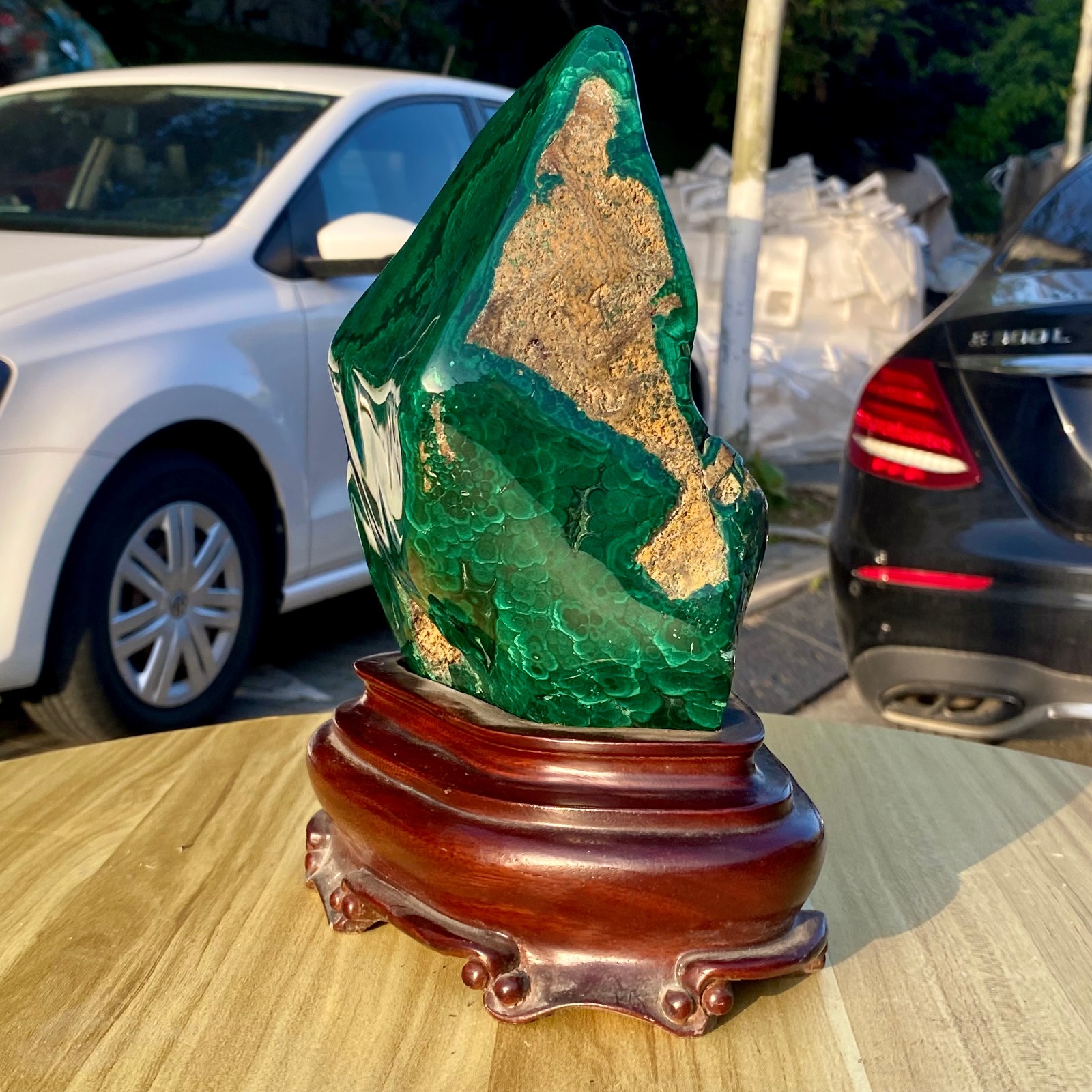 7.71LB TOP Natural Malachite crystal quartz Mineral specimen Reiki gem