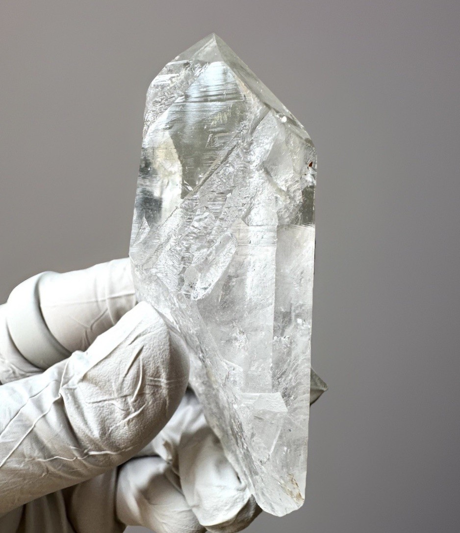 “Ice Window”Hashupi Himalayan Quartz Lemurian Lines High-Clarity Akashic Crystal