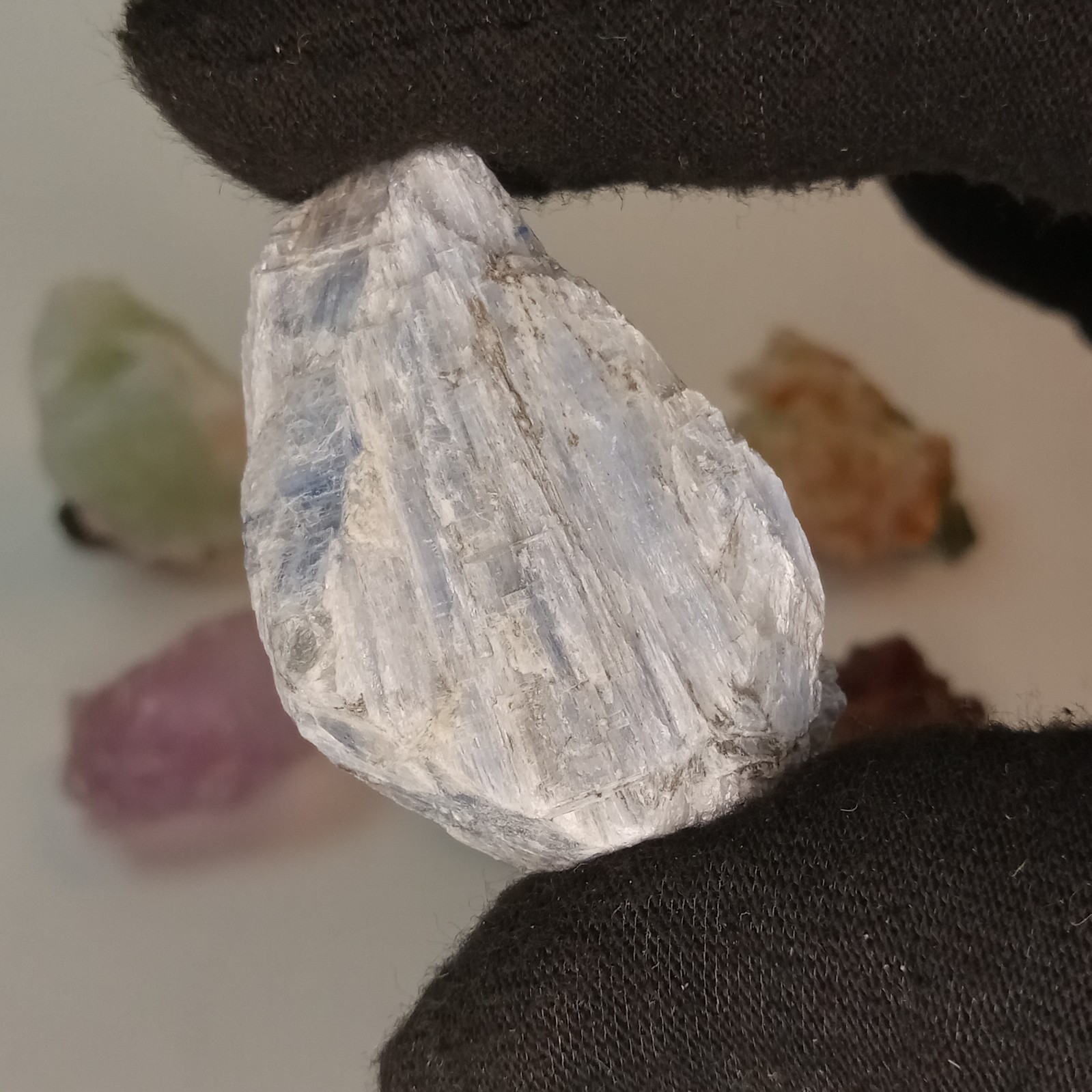 Mixed Mineral Specimen Lot 6pc Blue Kyanite Fluorite Apophyllite Stilbite I13