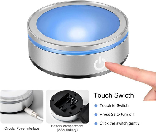 3D Galaxy Crystal Ball with LED Stand, 80mm Glass Sphere Decorative milky way