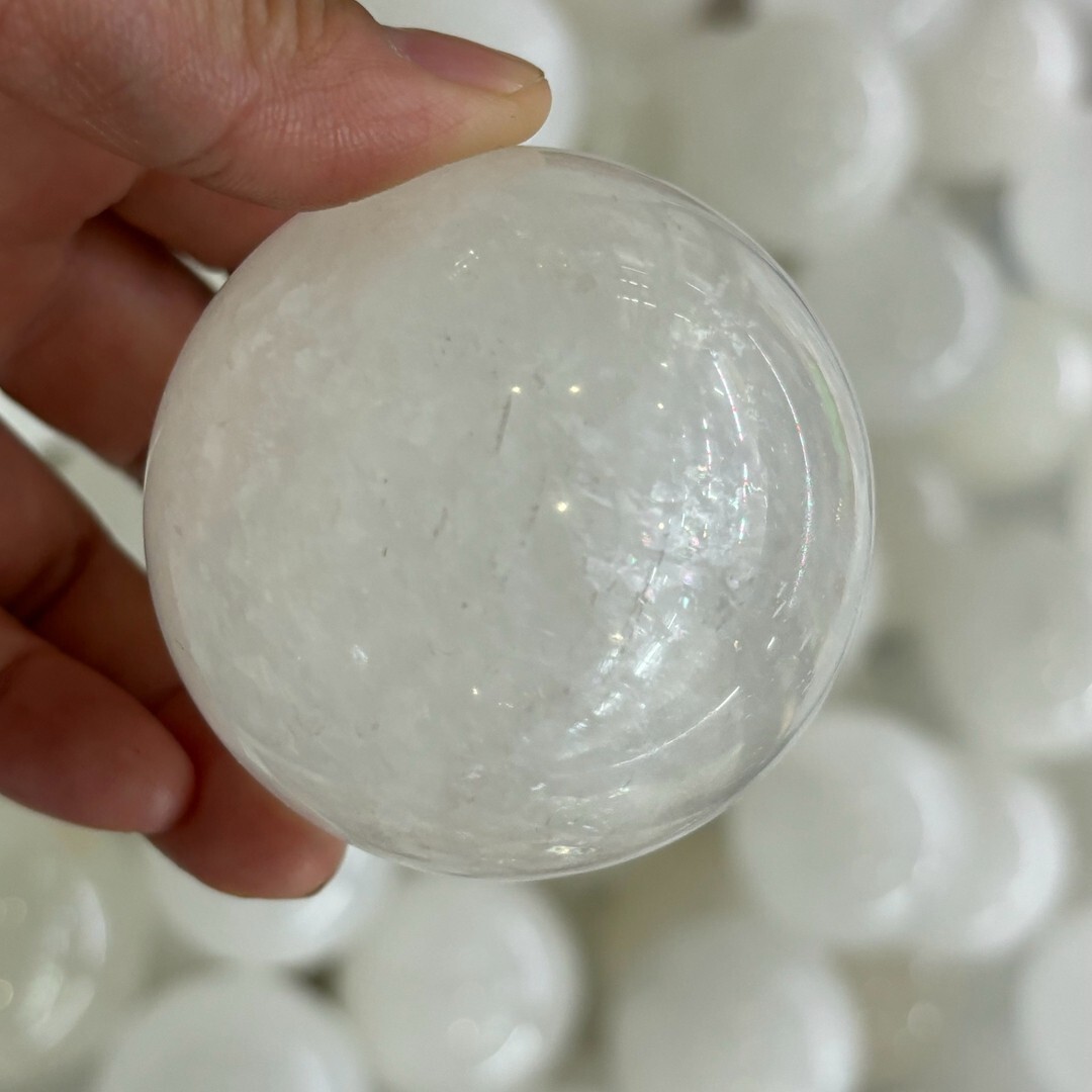 Natural Iceland Spar Optical Calcite Quartz Crystal Mineral Specimen 300g+ 1pc