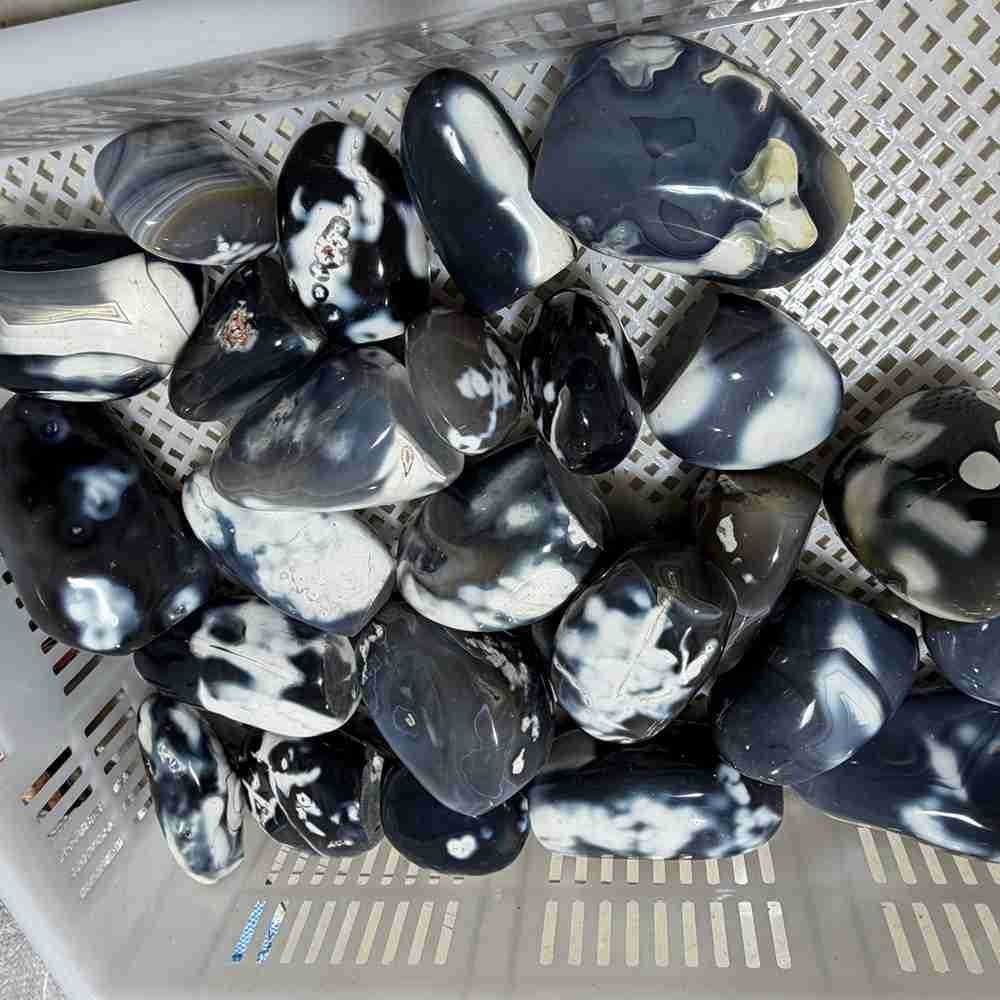 22LB Rare Natural Orca Agate Quartz Crystal Mineral Specimen Reiki Healing