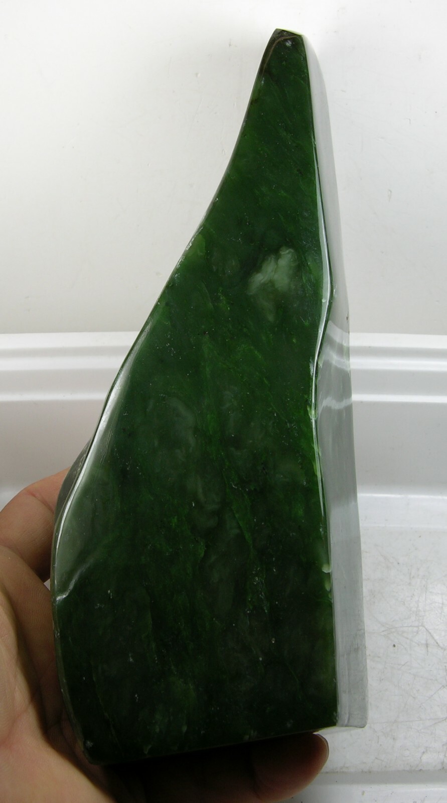 1393g Russia 100% Natural Rough Green Jade Block Specimen 3 lb 1 1/8 oz 180mm