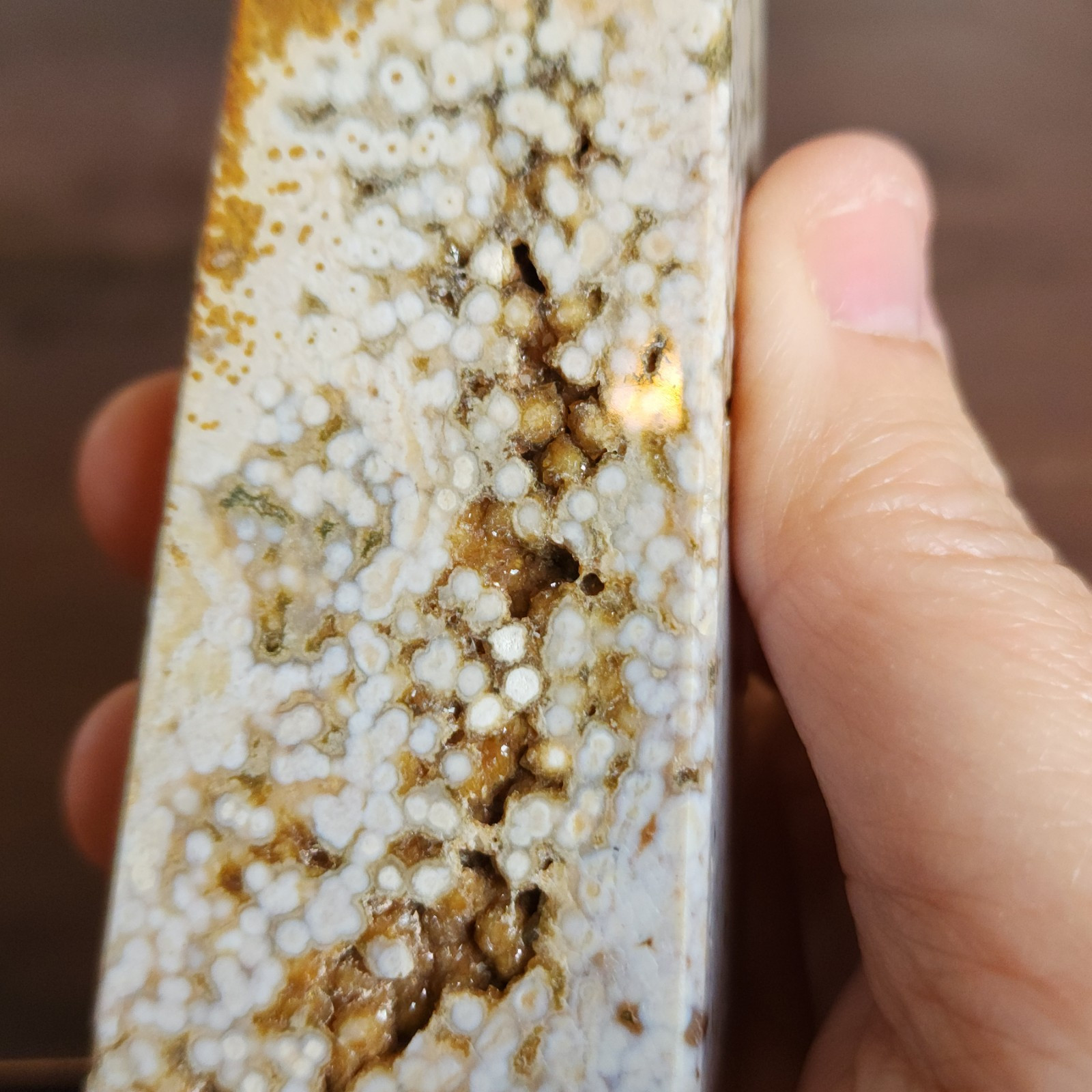 Large Natural Polished Druzy Ocean Jasper Tower Pillar 5.25″ – USA