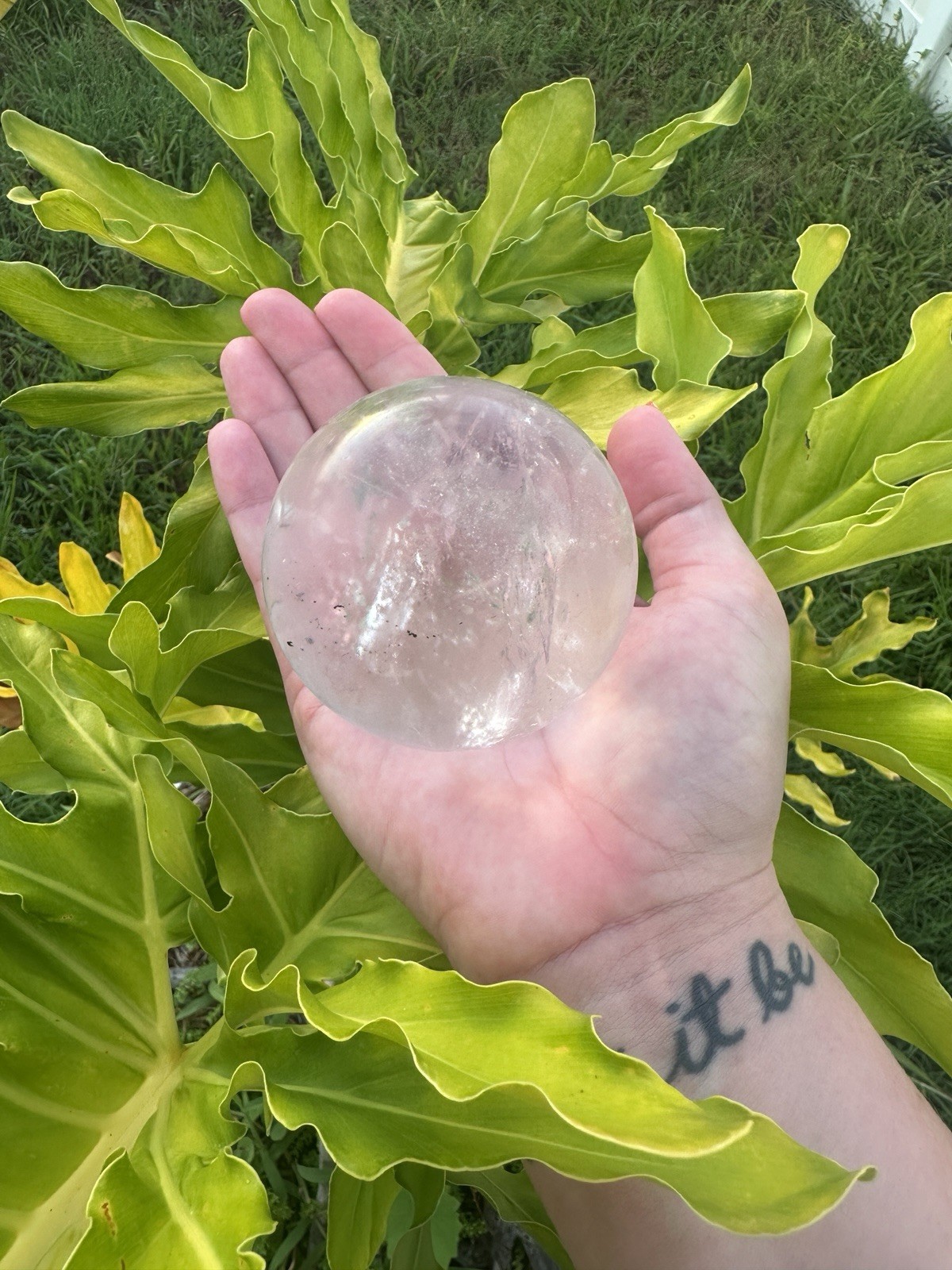 Clear Crystal Sphere Ball Mineral Display Specimen Clear Crystal Sphere Ball