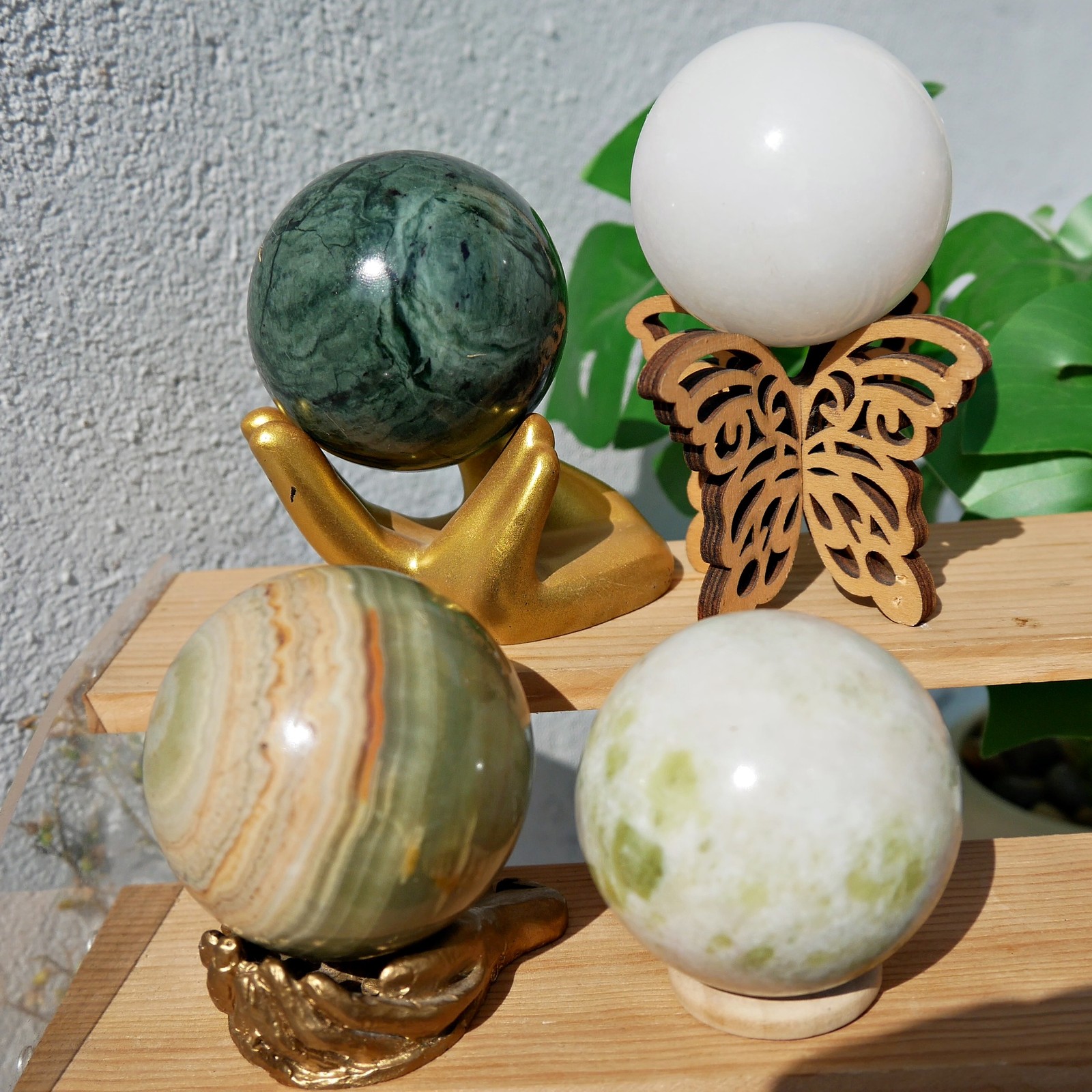 Multi-Material Jade Crystal Sphere Ball Choose Natural Gemstone Orb Decor Gift