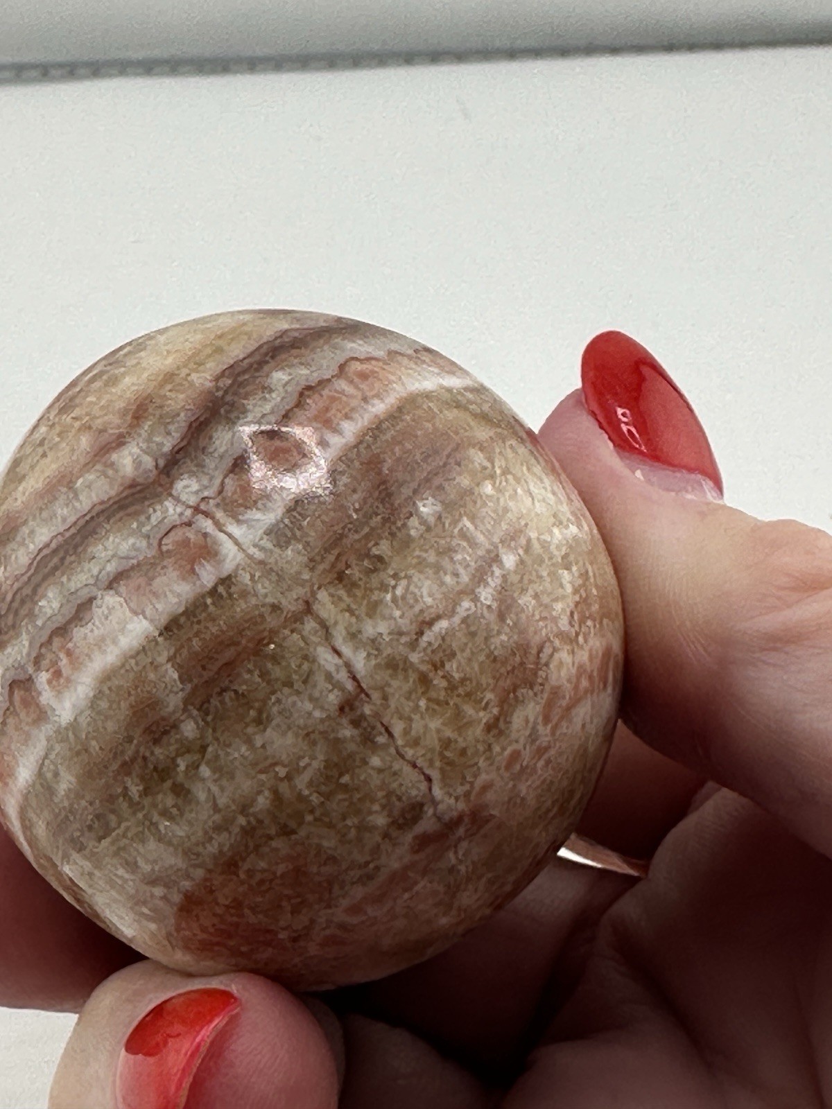 Stunning Banded Agate Onyx Egg Crystal Formations W/ Stand 2.5″ Cream Browns