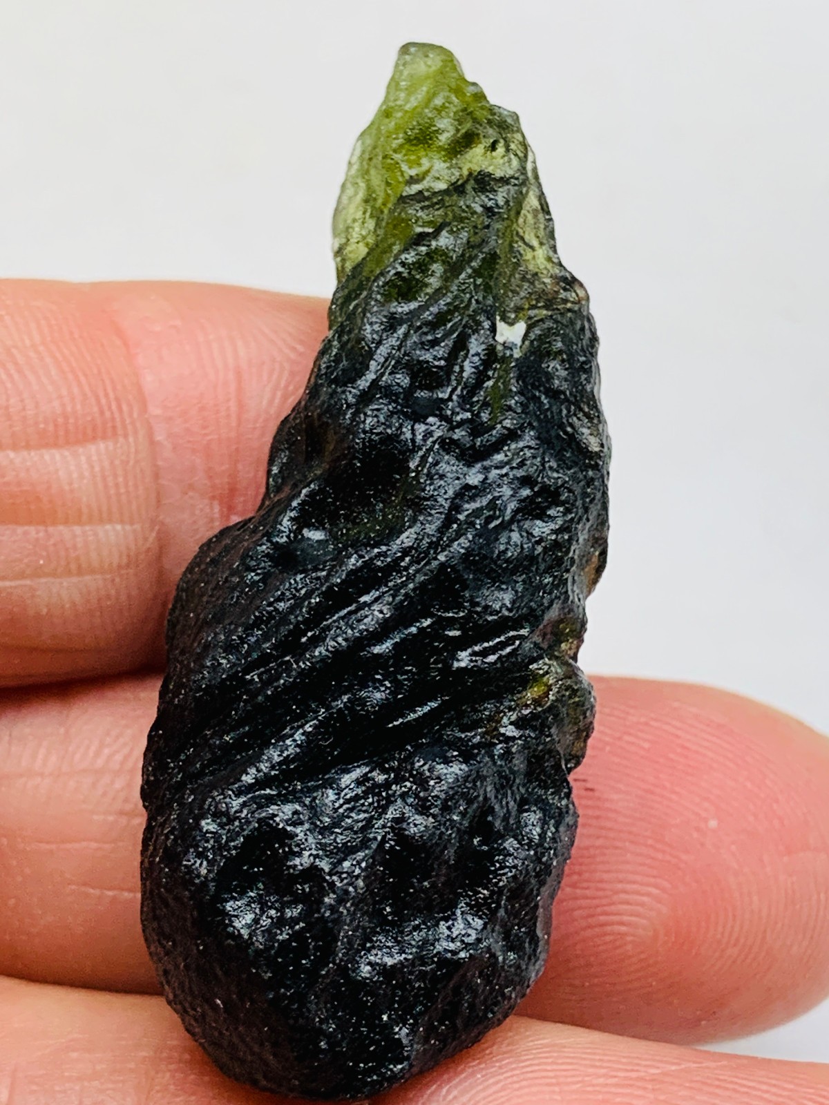 TOP Moldavite Raw Moldavite Crystal from Czech Republic PICcertificate 68CT