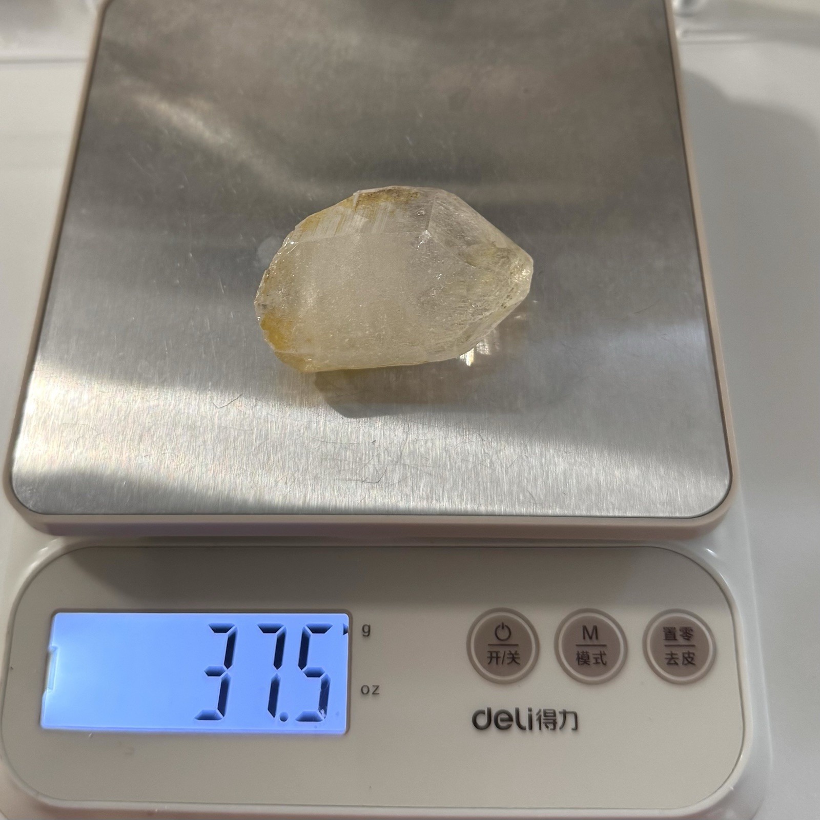 “Golden Archive Tablet” Ganesh Himalayan Flat Top Curved Lemurian Quartz Crystal