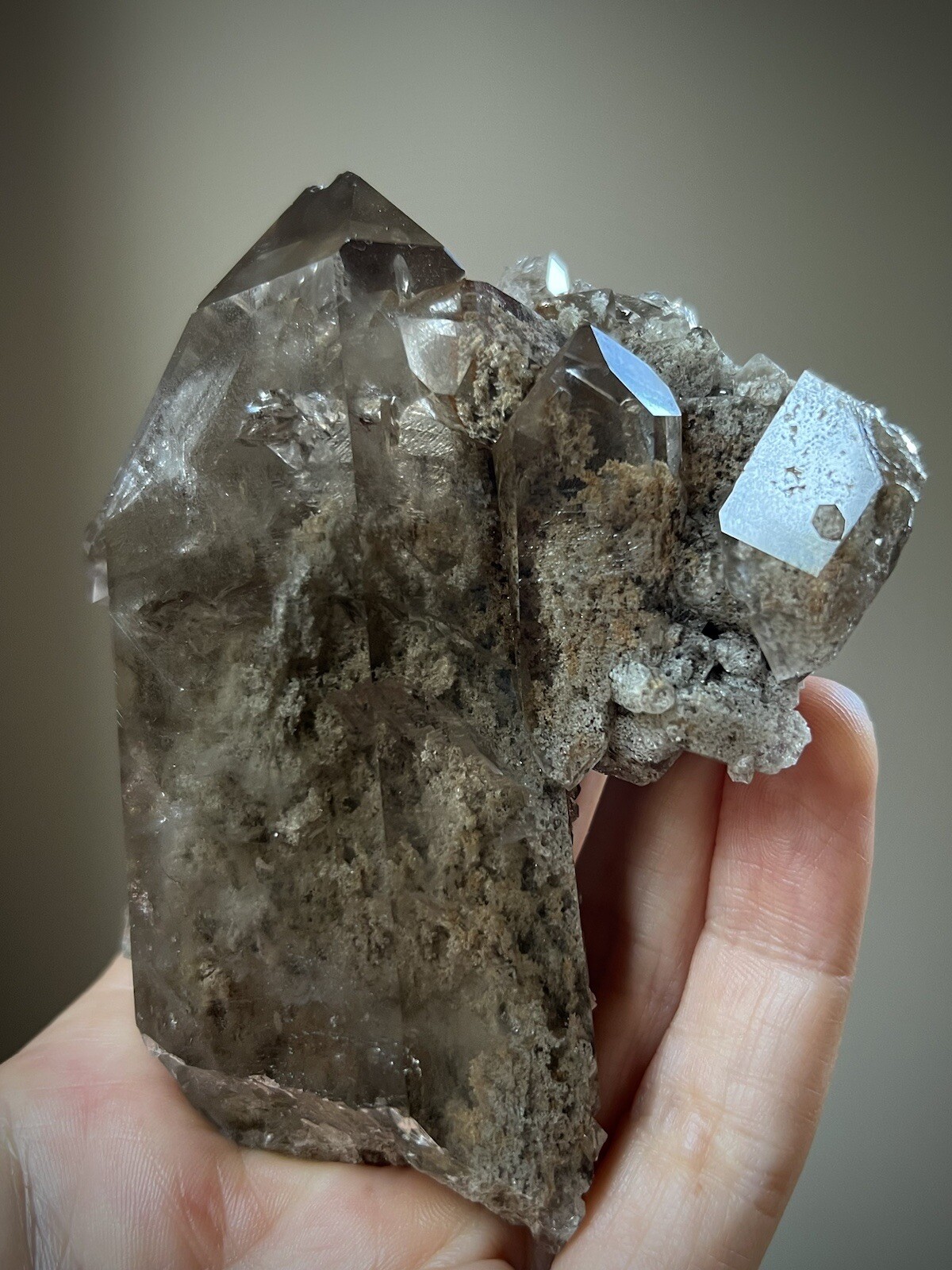 Lodolite Quartz Crystal Inclusion Quartz Natural Smoky Quartz Garden Quartz Braz