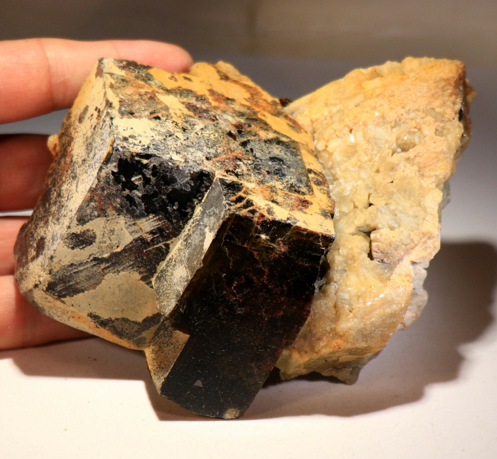 5.75″ Sharp Yellow Calcite, Minas Gerais, Brazil! CA357