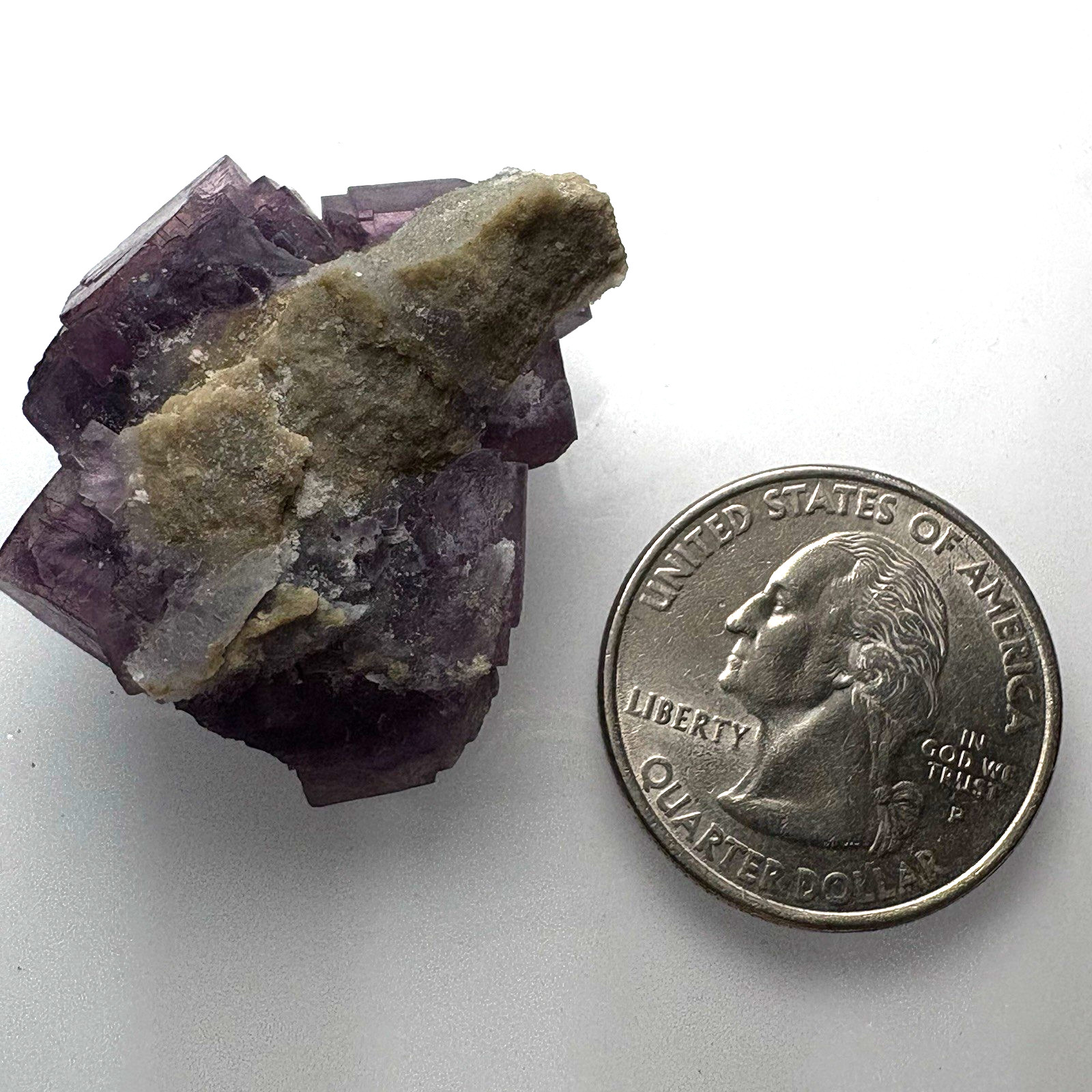 AAA+ Step-Edged Fluorite Recursive Growth Geometric Phantom Raw Mineral Crystal