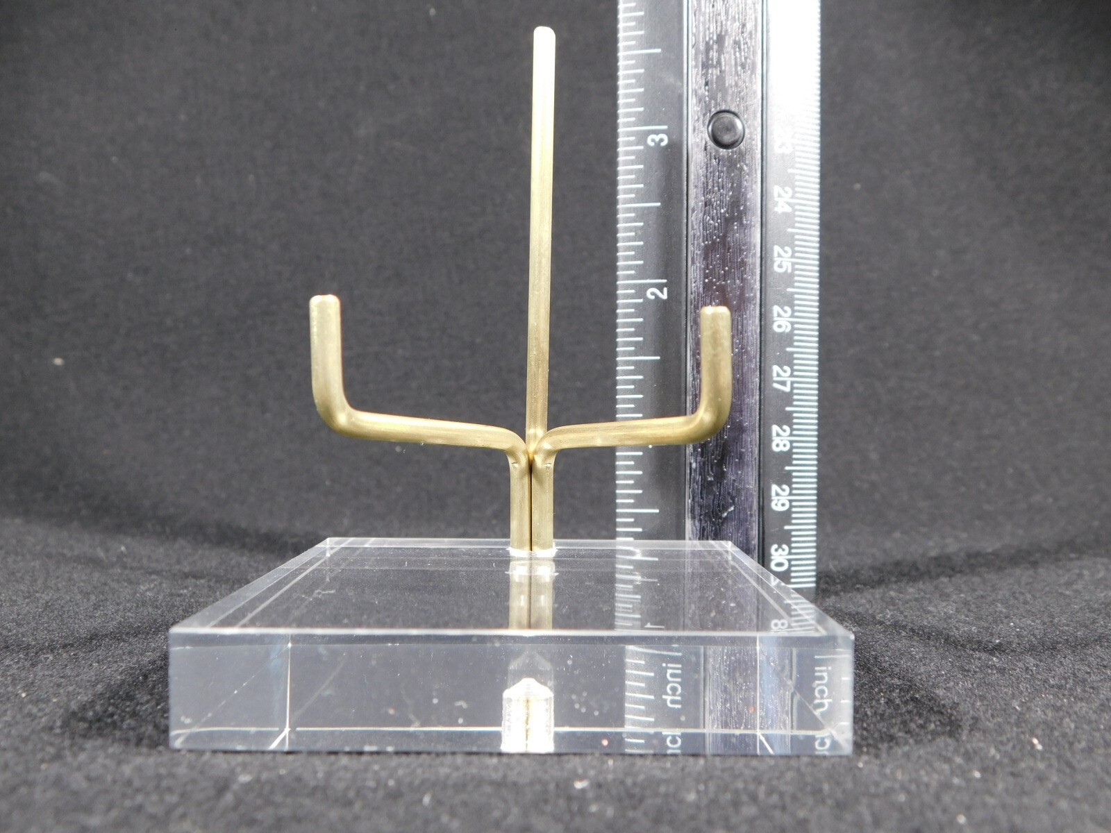 Easel Display Stand Brass Medium Size Adjustable Clear Acrylic Base
