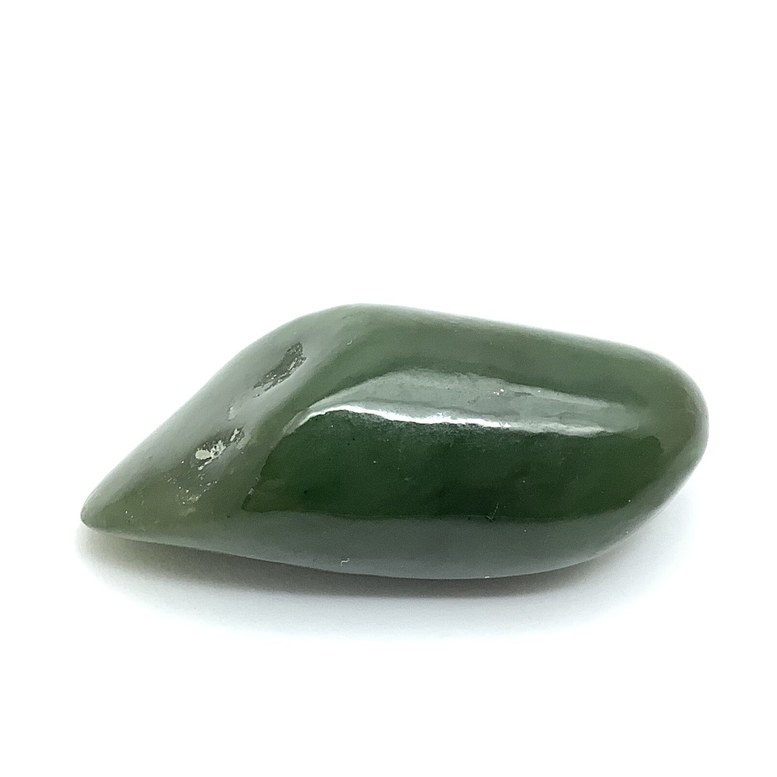 Siberian Jade Pebble Primo Green Polish Nephrite Jade Stone Specimen Siberia 23g