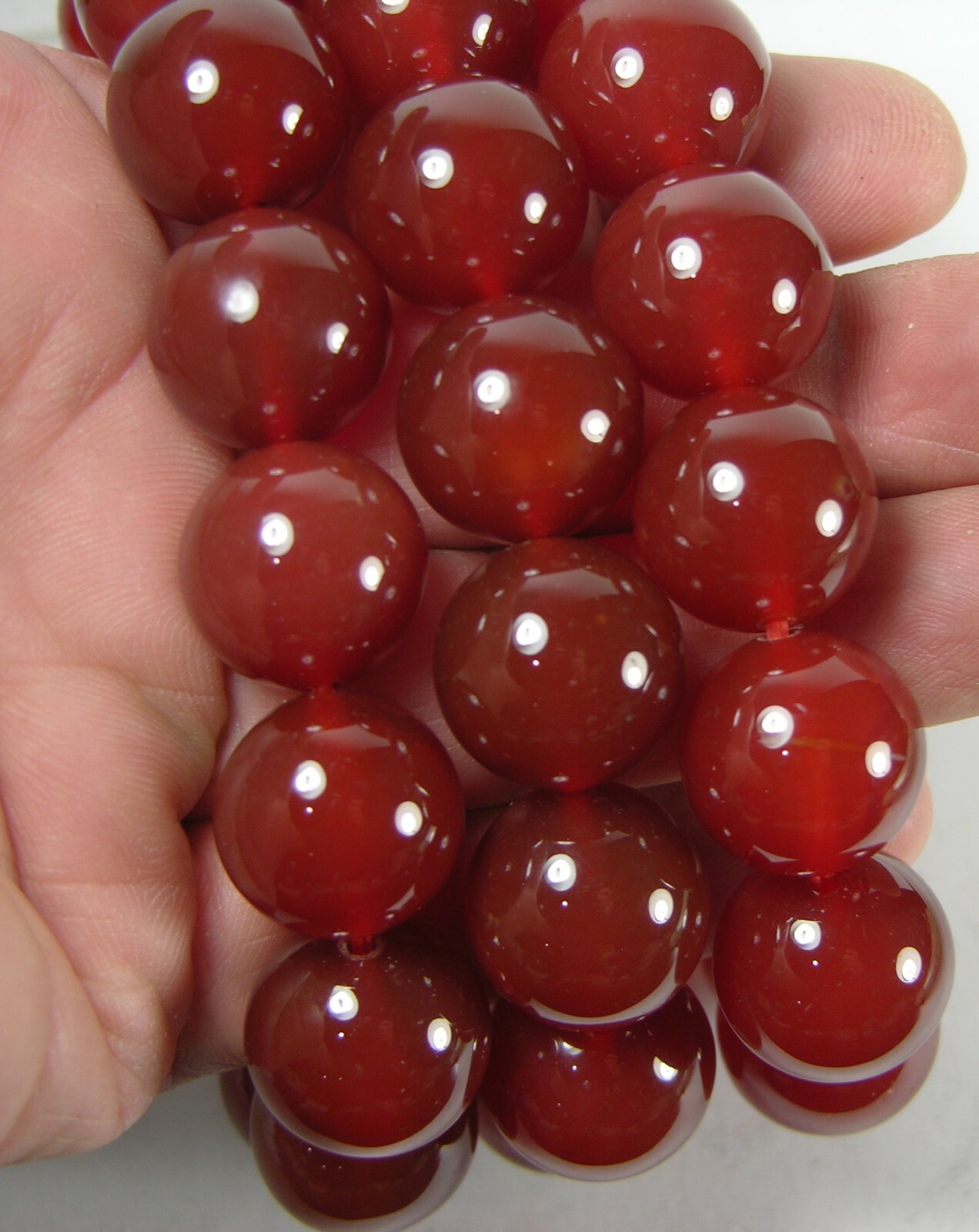 Brazil 100% Natural Carnelian 16.00mm Bead Expandable Bracelet