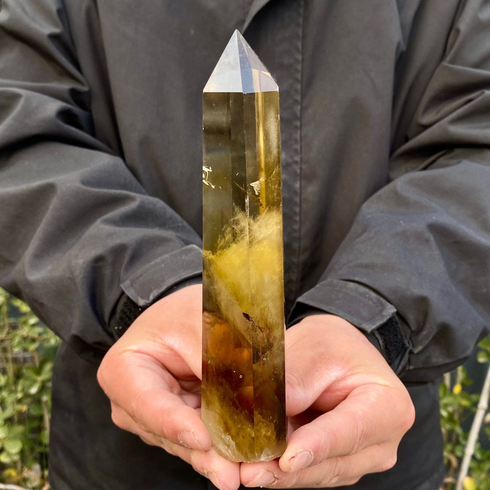 335G Citrine obelisk energy column Reiki healing