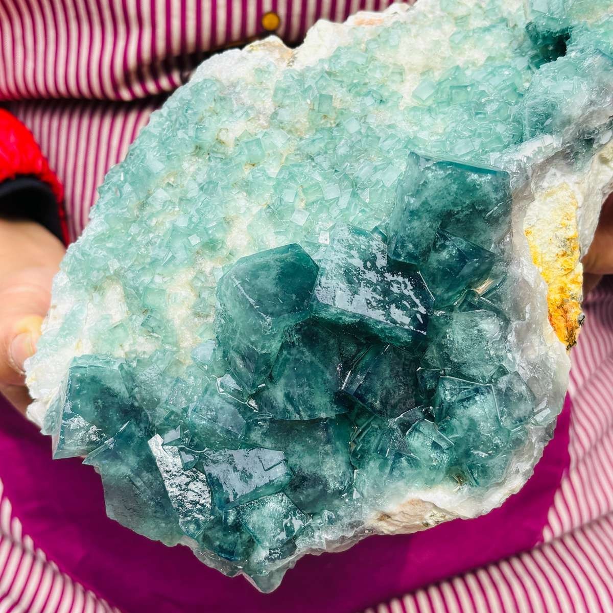 5.25 LB Large Natural Green Fluorite Crystal Cluster Healing Specimen 4156