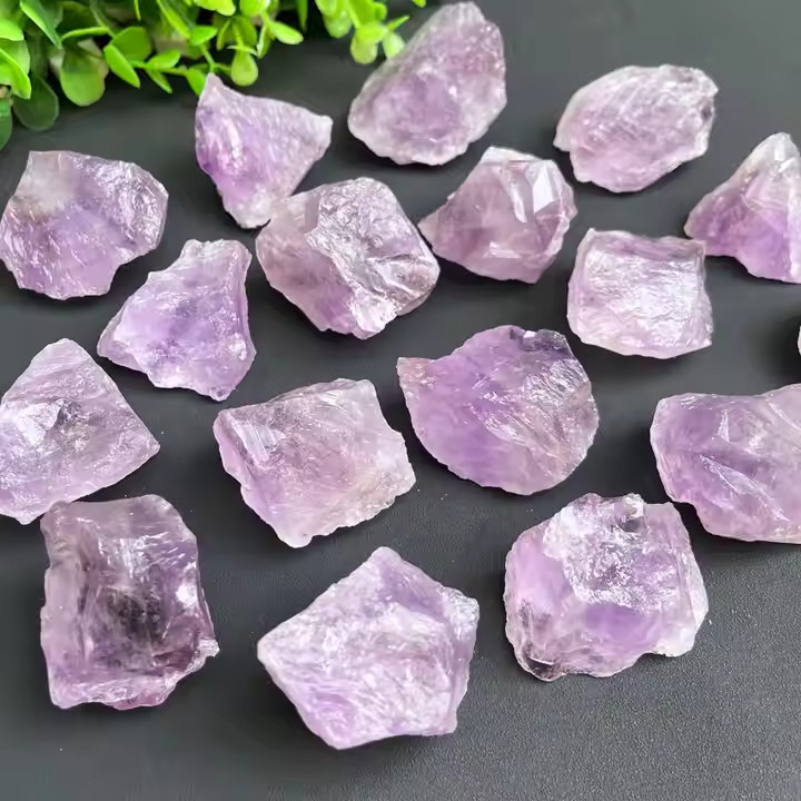 100%Natural Kunzite Rough Purple Crystal Raw Gemstones Healing Crystal 3pcs