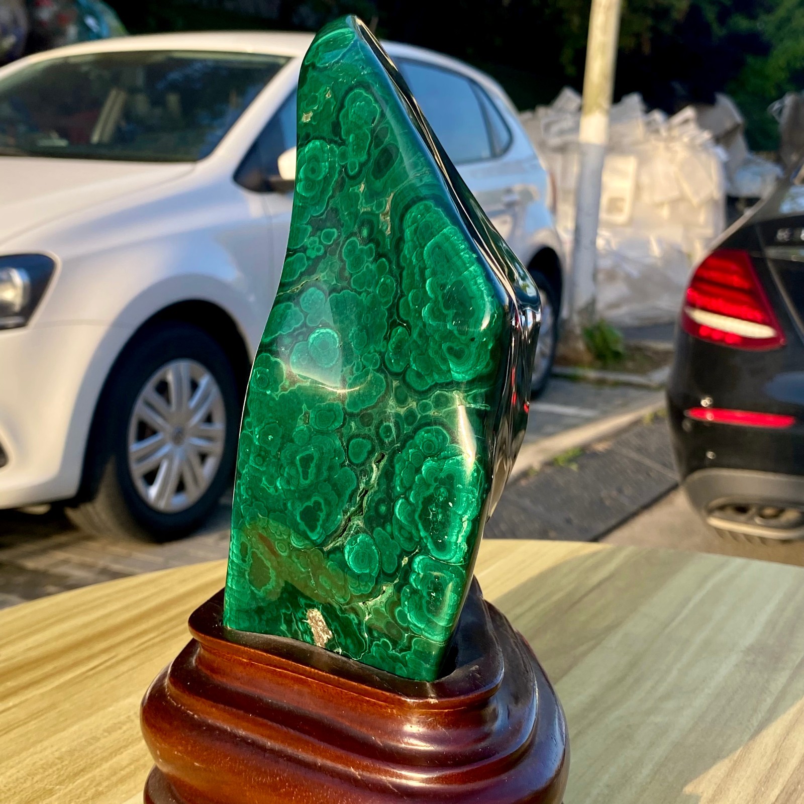 7.71LB TOP Natural Malachite crystal quartz Mineral specimen Reiki gem
