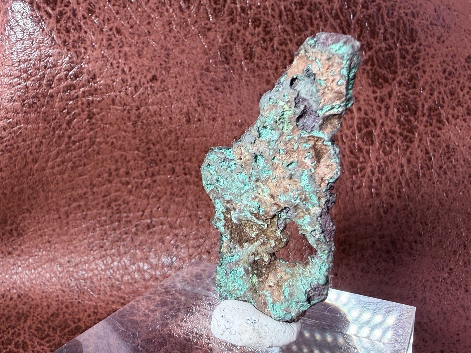 Natural Oxidized Green Glacial Float Copper with Buffed Finish, Michigan 30 g