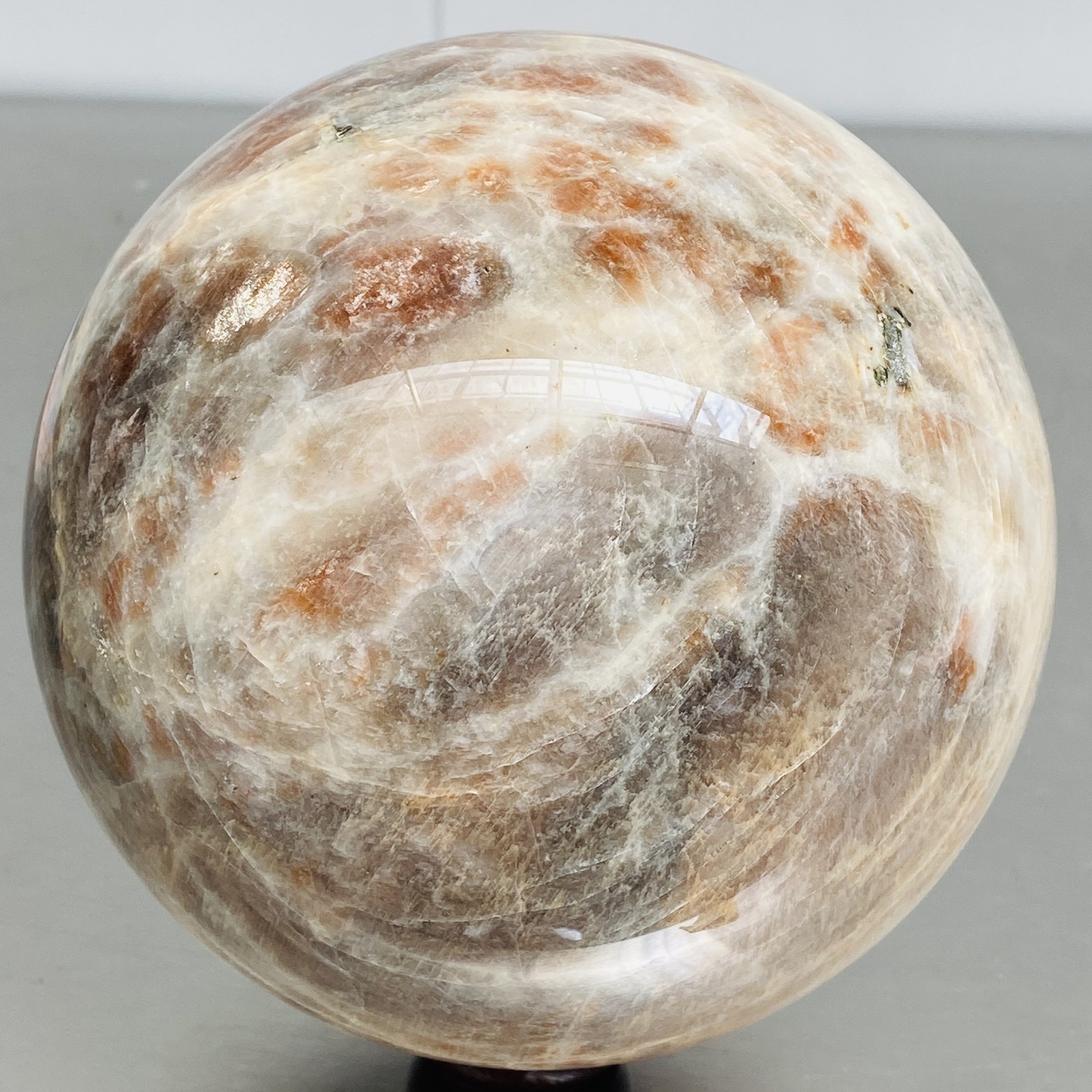 Natural Gray moonstone sphere quartz Crystal ball Healing 3720G (8.2LB)