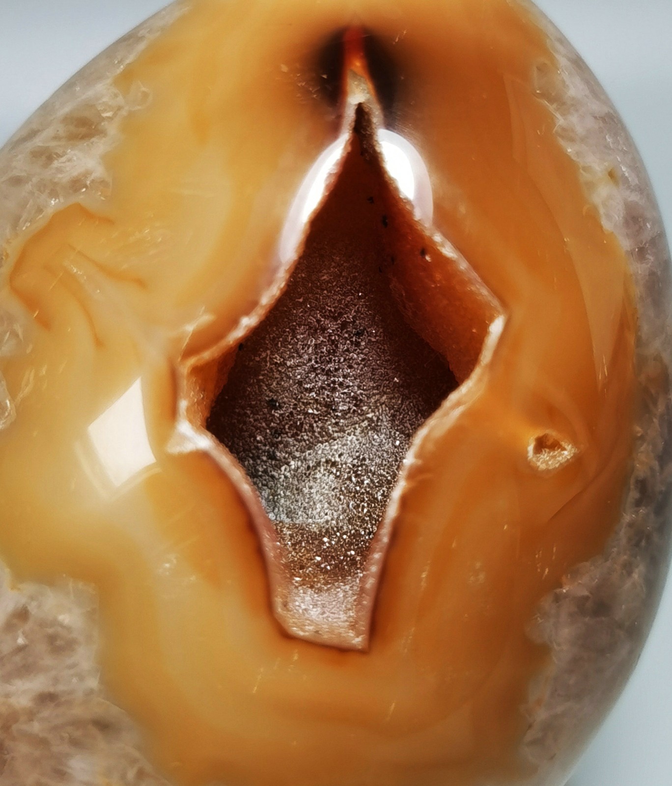Natural BIG GEODE AGATE SPHERE EGG REIKI STONE HEALING