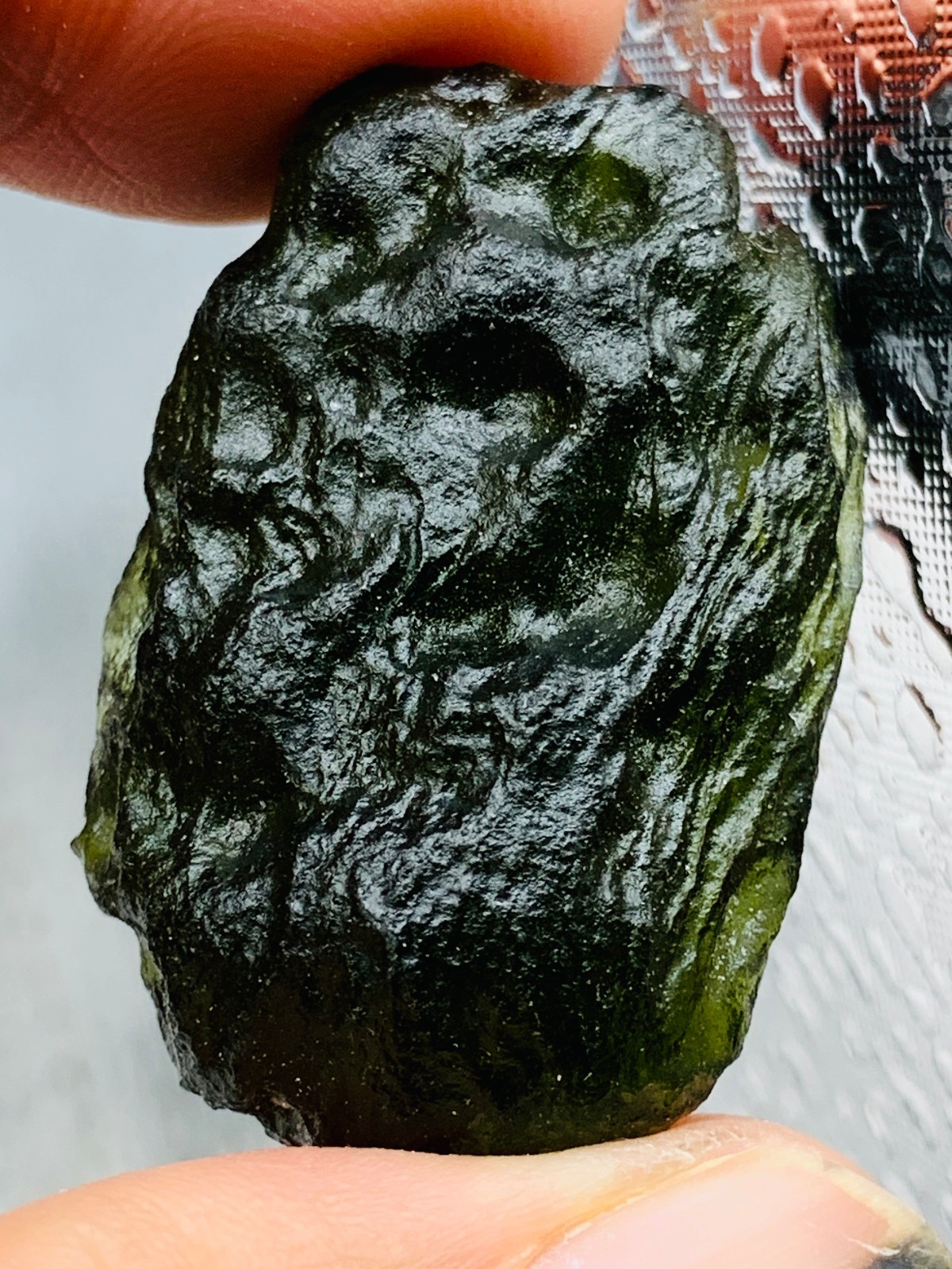 TOP Moldavite Raw Moldavite Crystal from Czech Republic PICcertificate 82CT