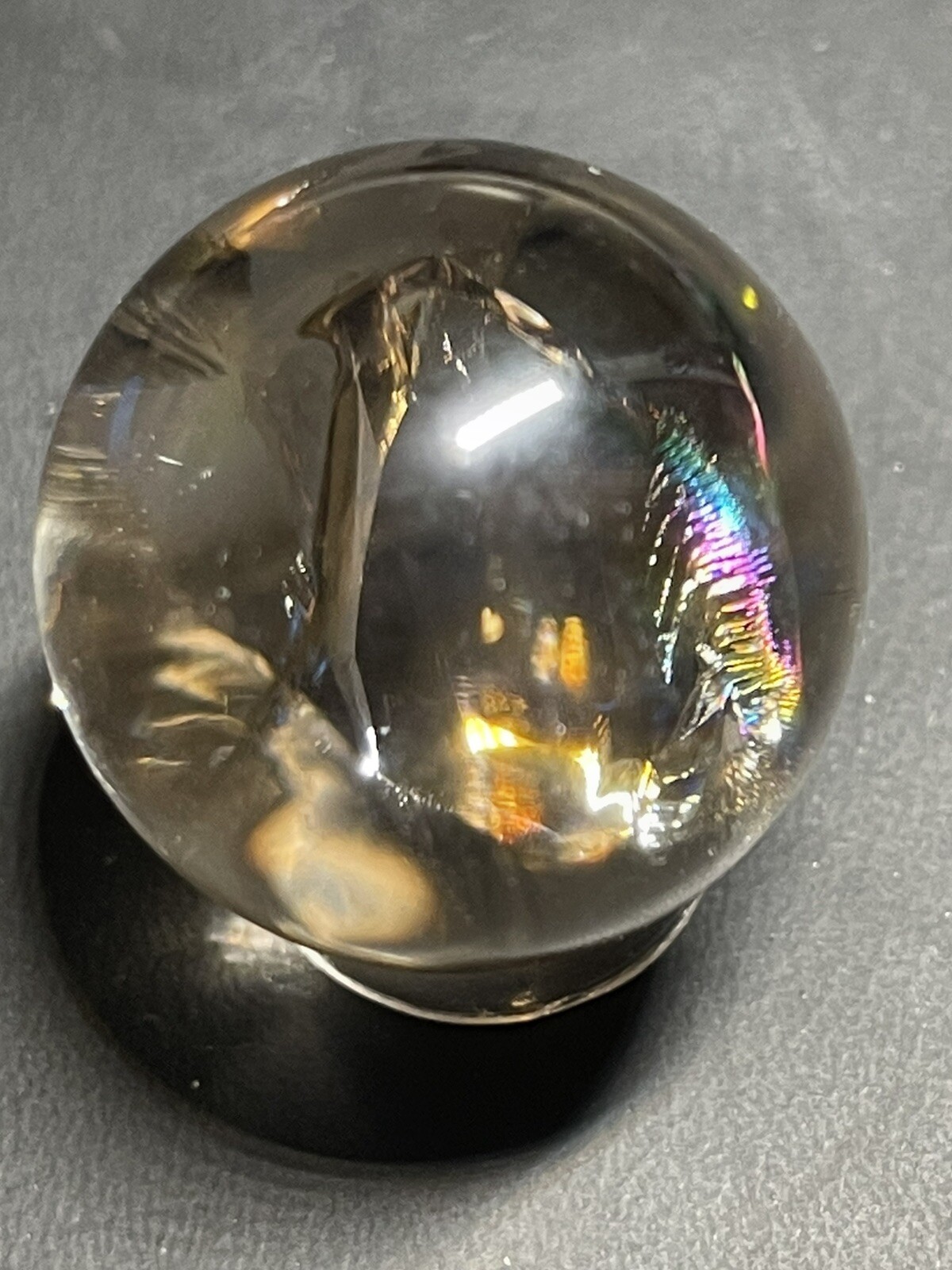 Smoky Quartz Mini Sphere Orb Ball Marble 25.4mm, 22g