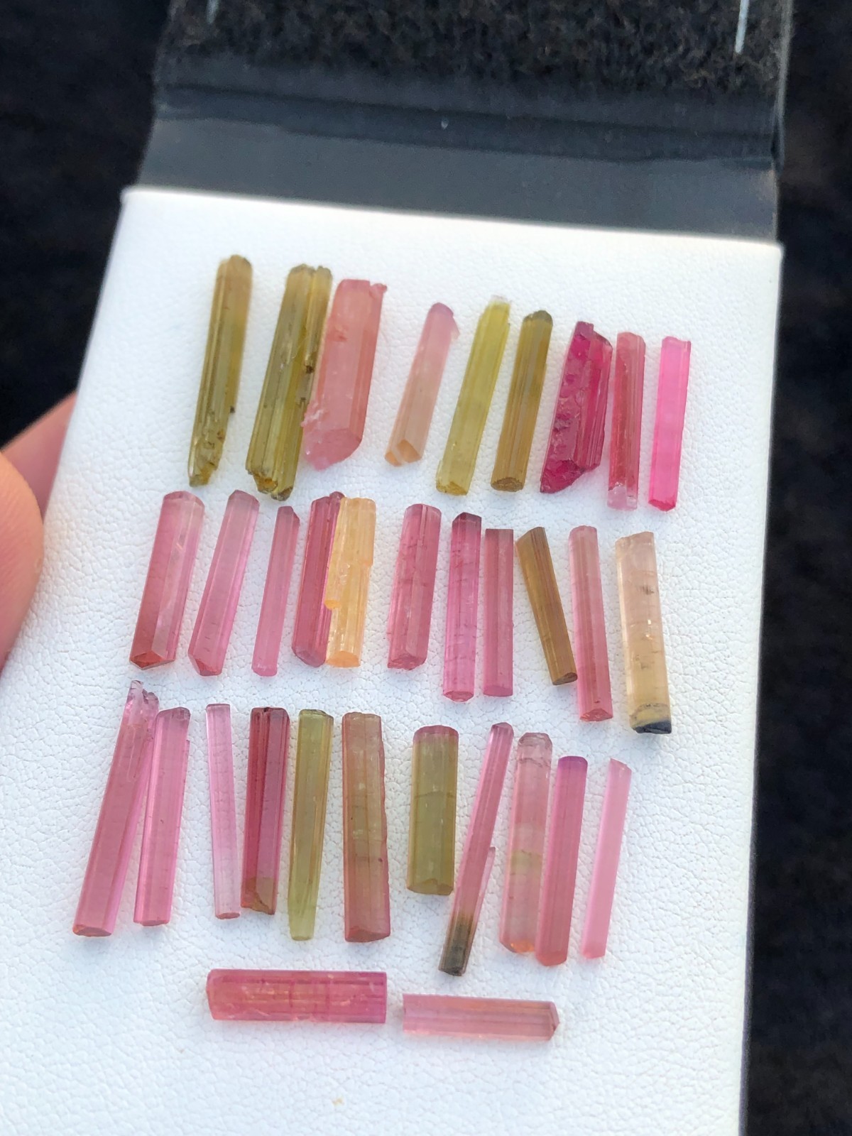35Cts Natural Mix Color Tourmaline Rough Crystals Lot