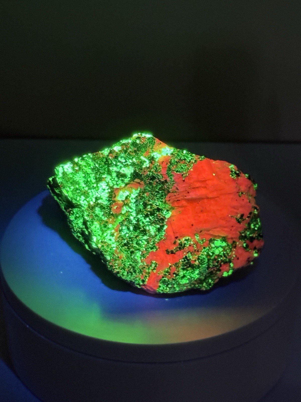 GLOWING Willemite & Calcite w/ Minor Hardystonite Fluorescent Mineral Specimen
